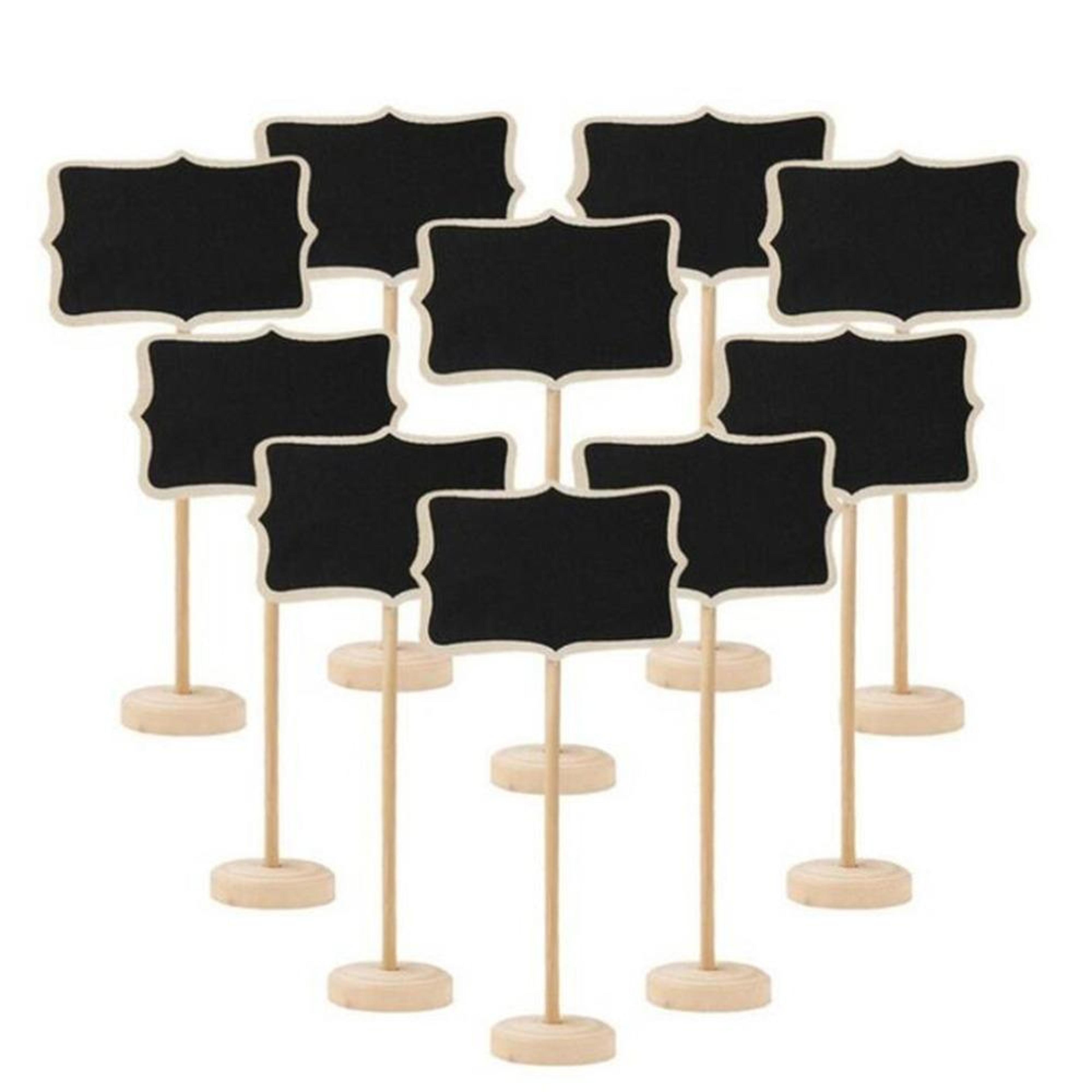 rustic mini chalkboard signs wooden tabletop message boards for weddings, parties & home 10pcs