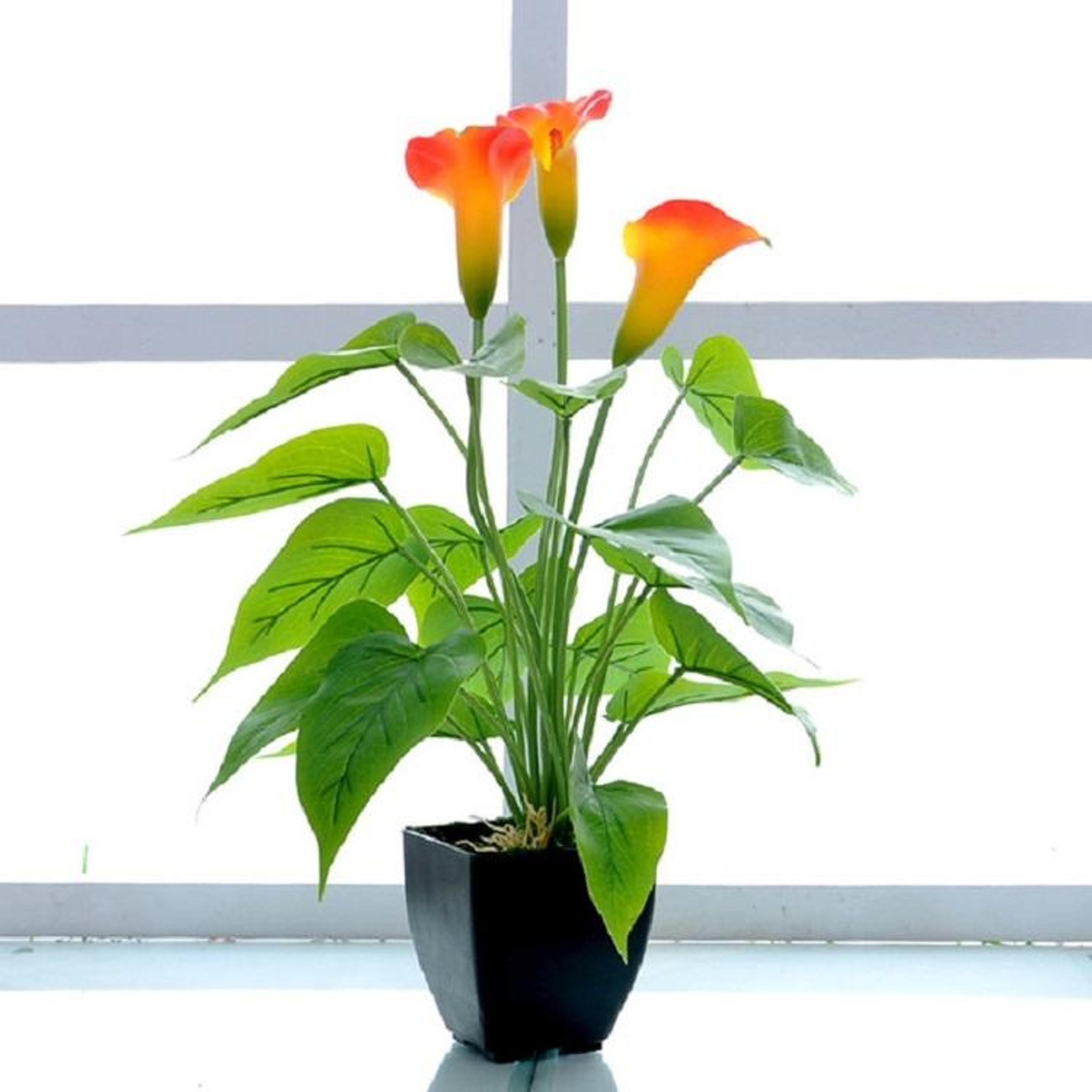 artificial calla lily plant in pot realistic artificial potted plant for home and office decor