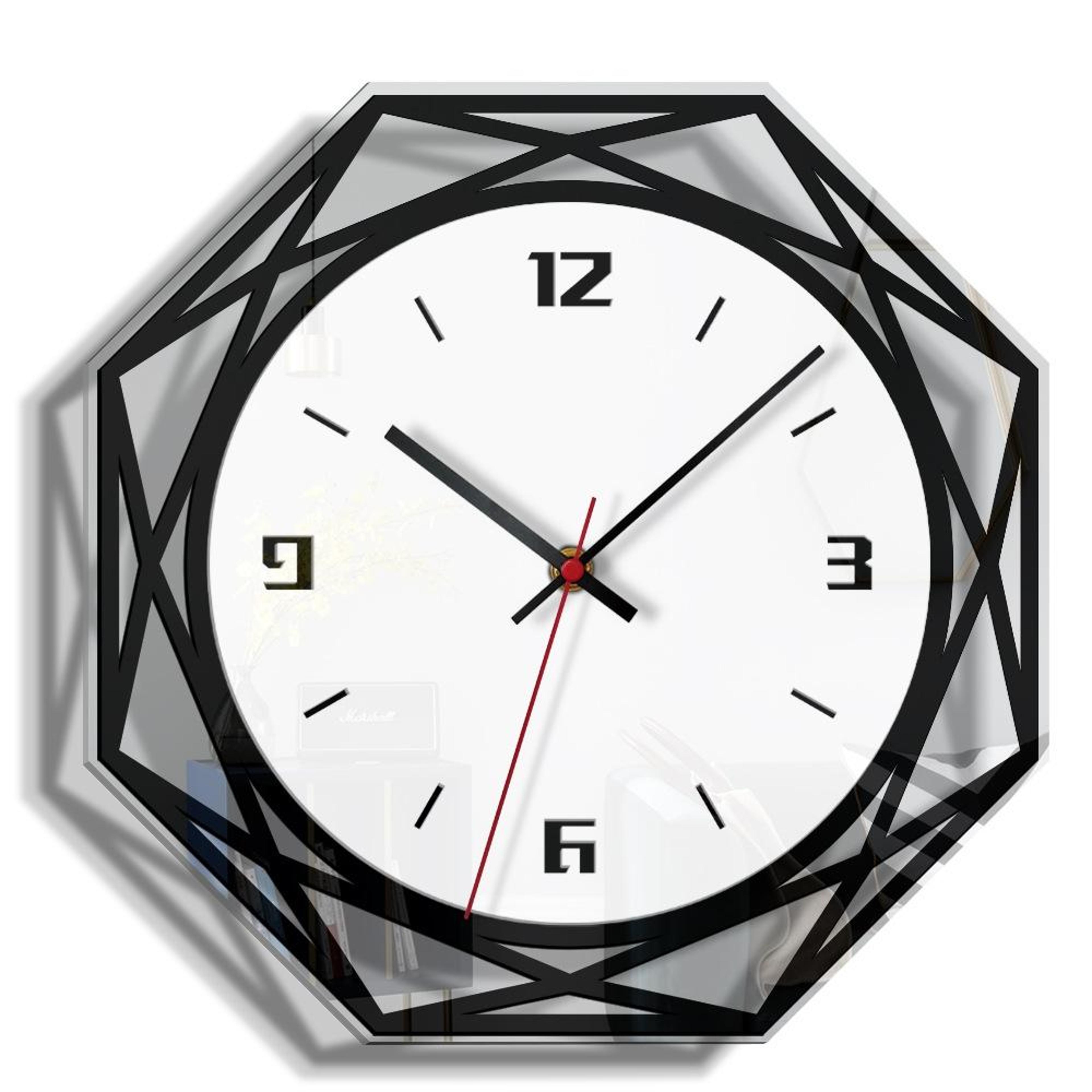 modern acrylic wall clock transparent decorative silent wall clock for living room bedroom office