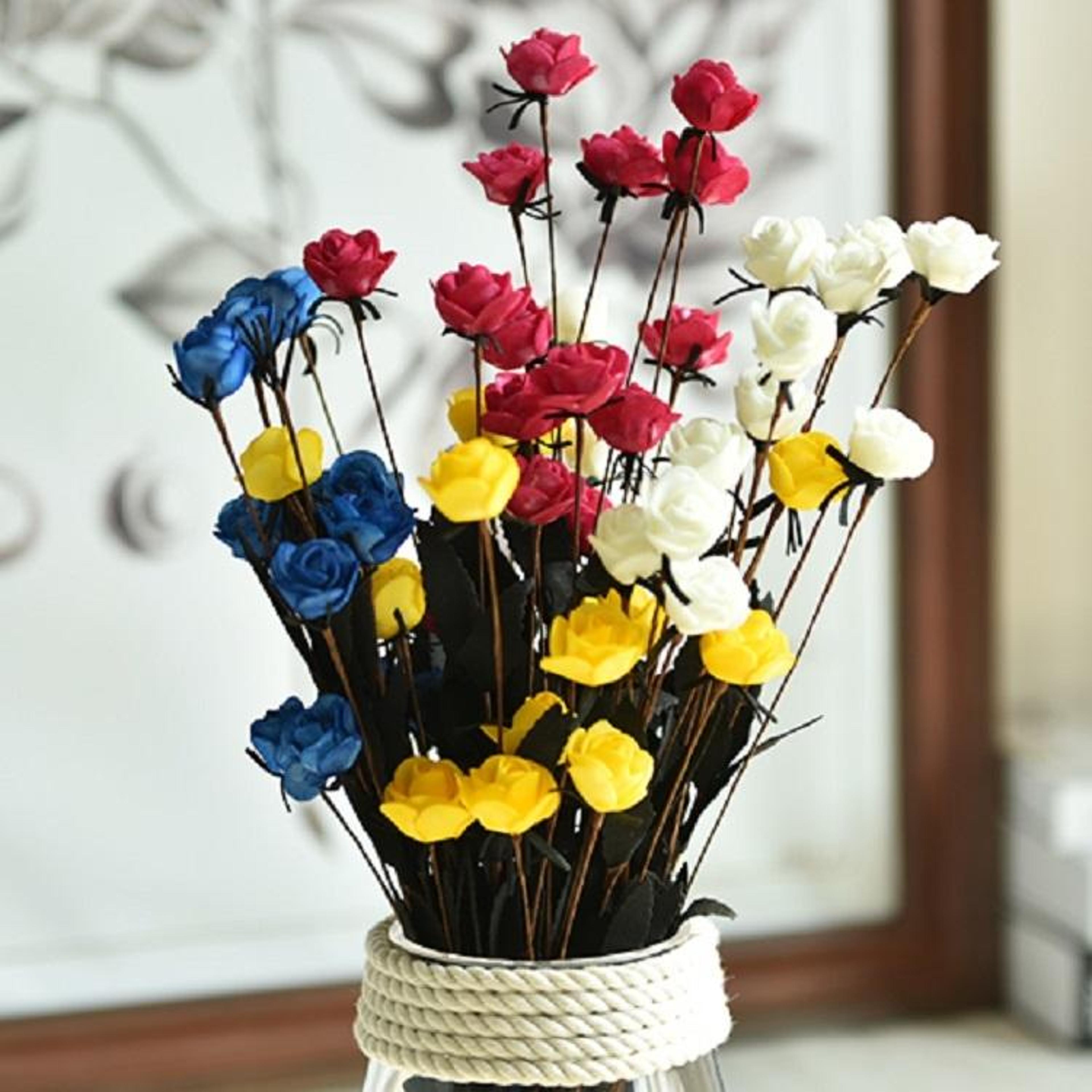 artificial rose bud silk flowers for wedding decoration floral arrangement & home decor