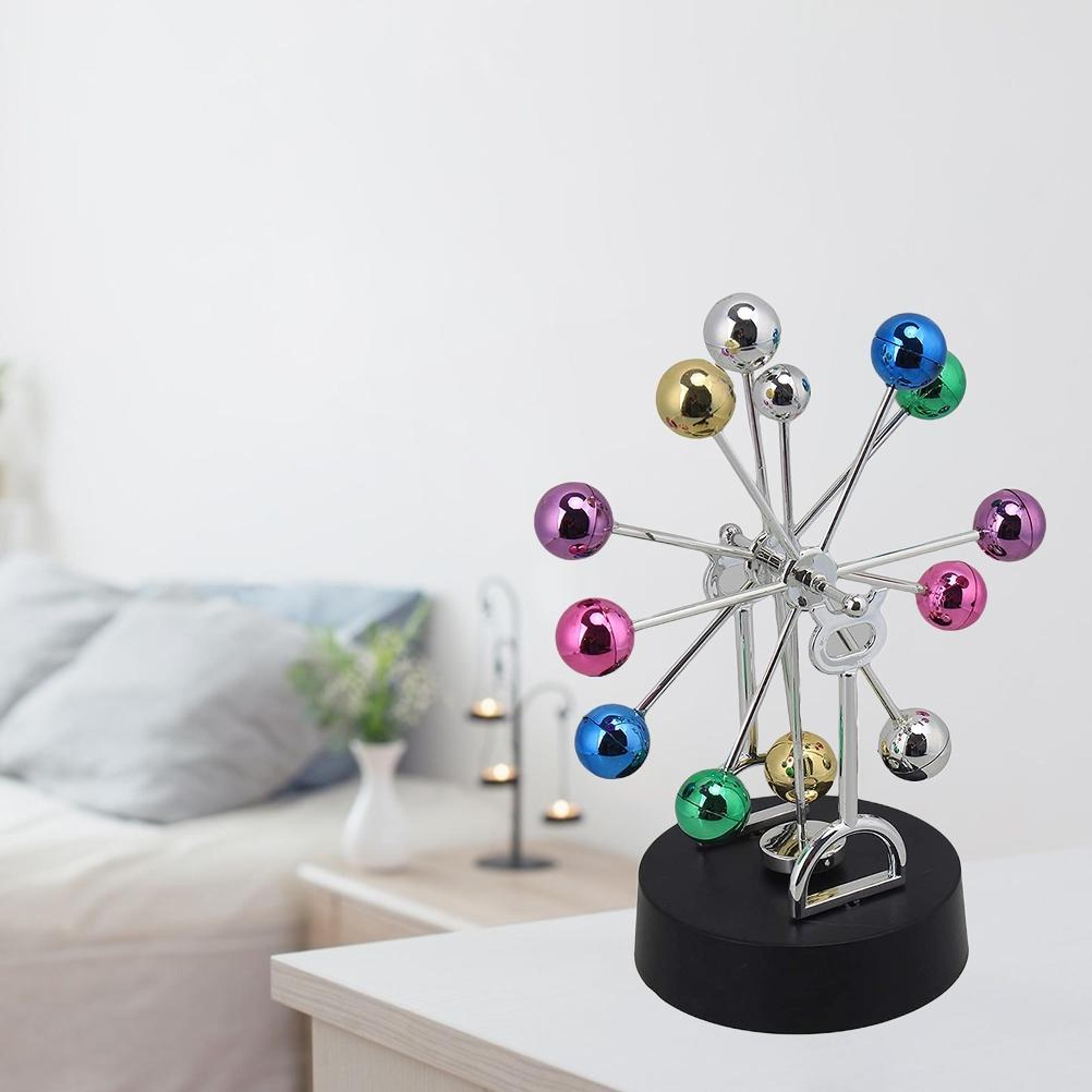 colorflow perpetual motion desk toy ferris wheel magnetic desk decor usb kinetic sculpture