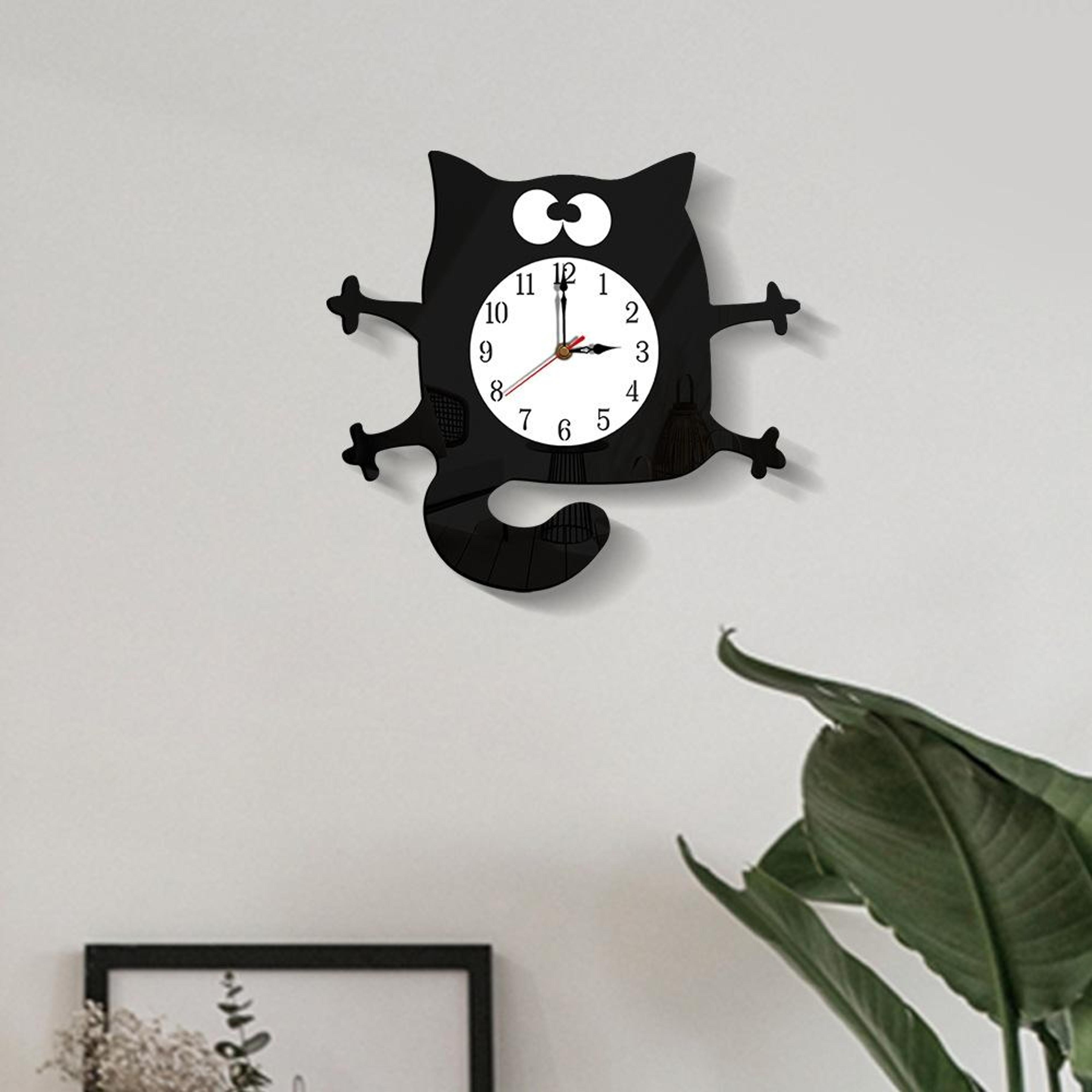 kids cartoon silent wall clock acrylic decorative wall clock for bedroom & playroom