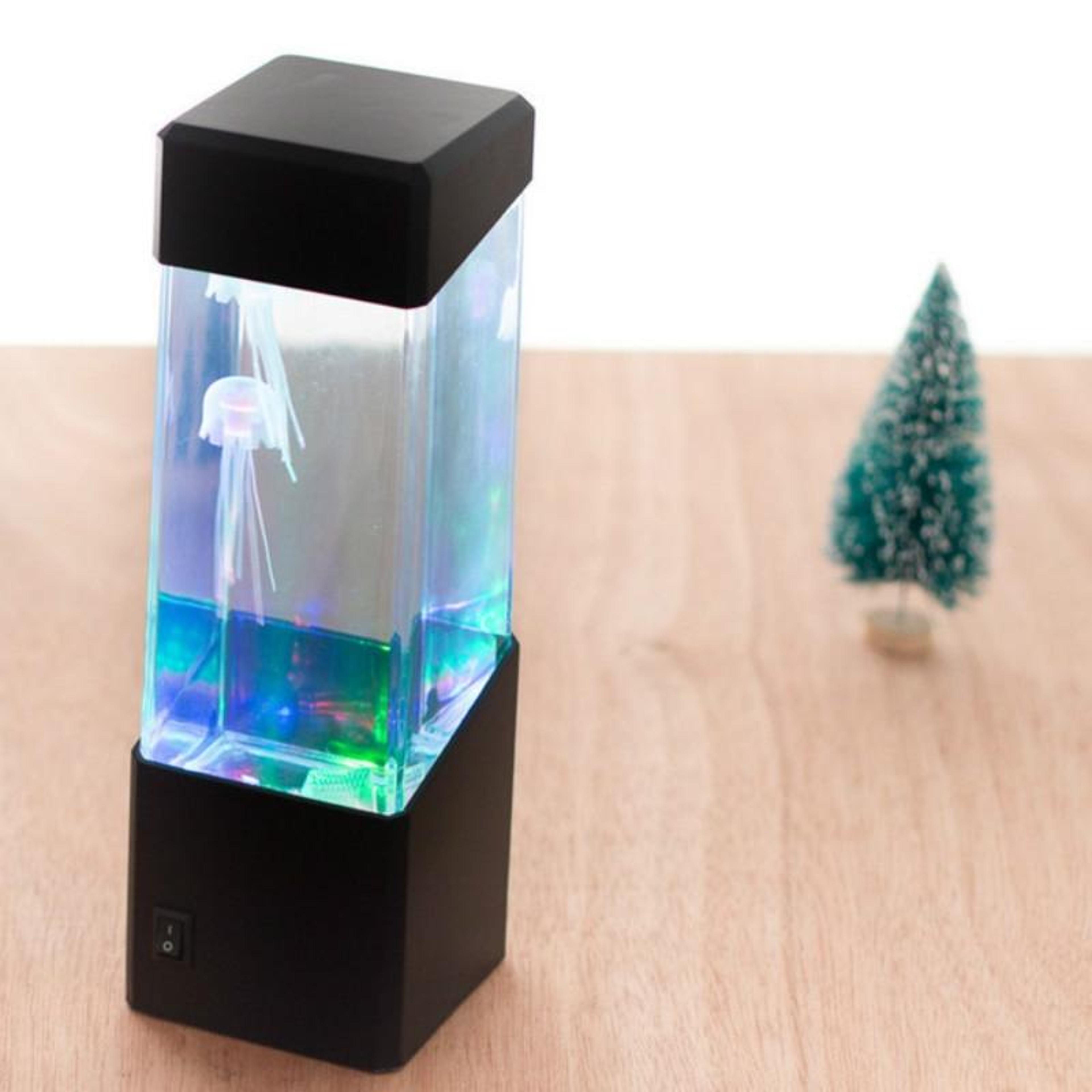 led jellyfish night light usb ambient table lamp for home decor & relaxing atmosphere