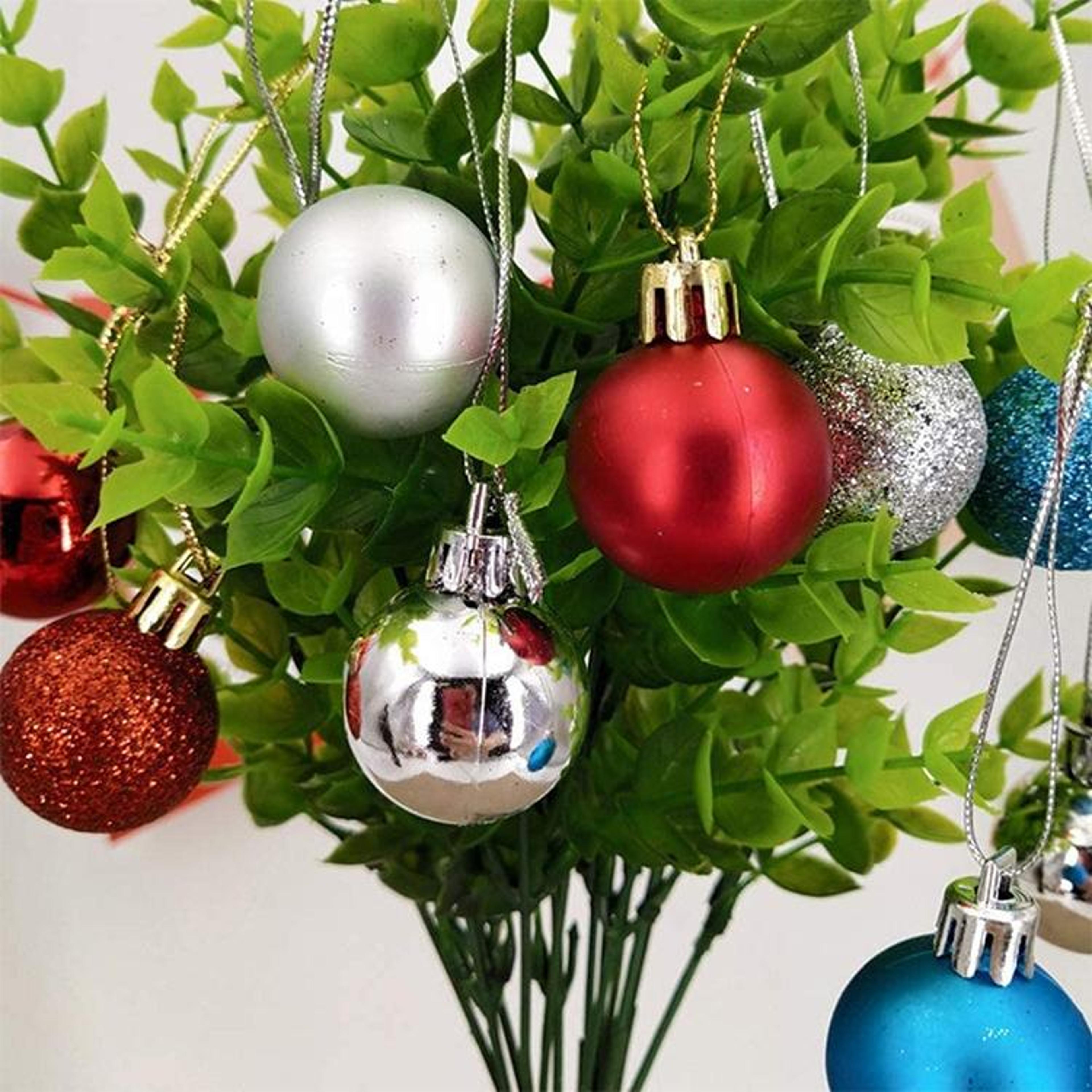 christmas tree ornaments glitter ball baubles set of 24 for holiday tree decorations