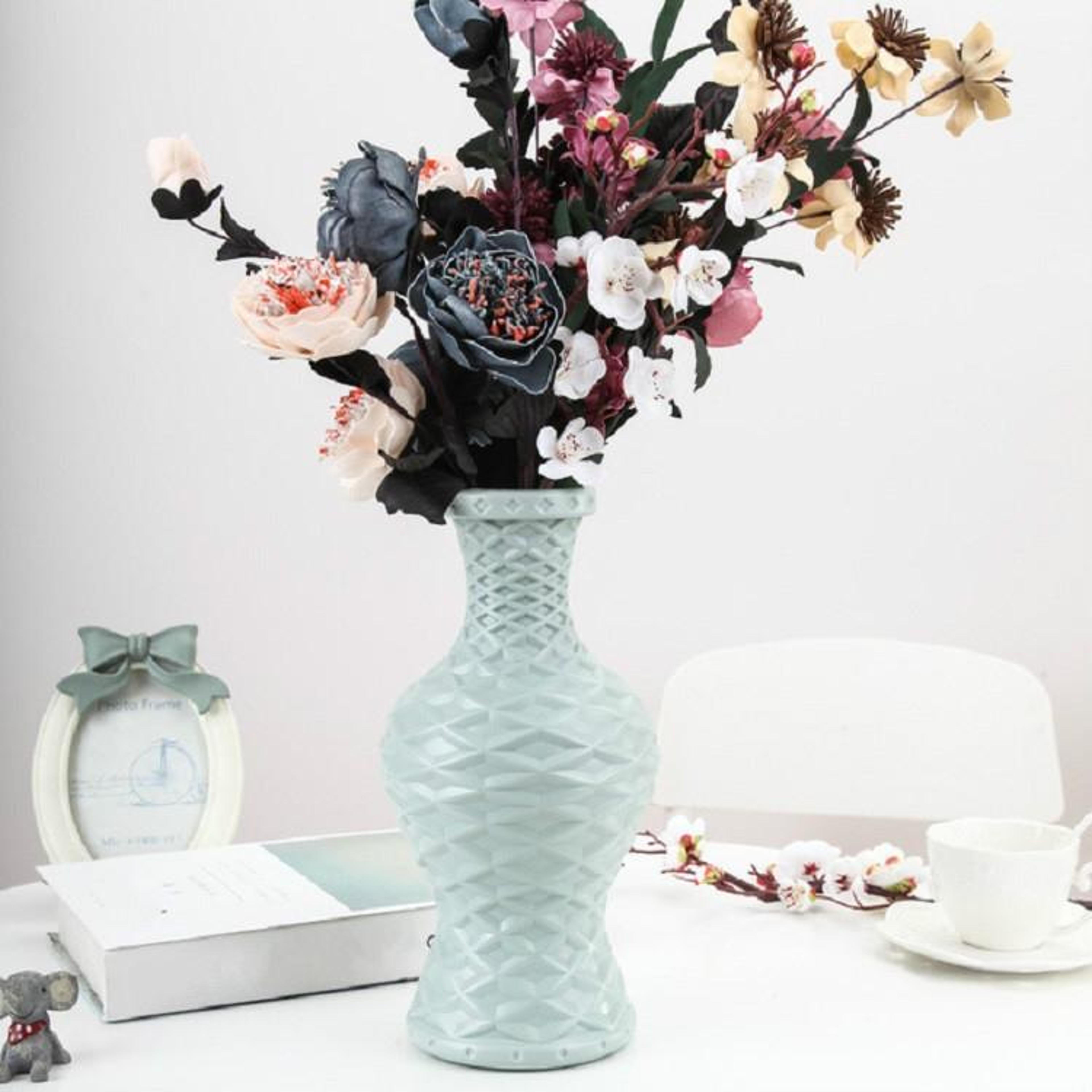 modern plastic flower vase for hydroponic plants & fresh or dried flower arrangements