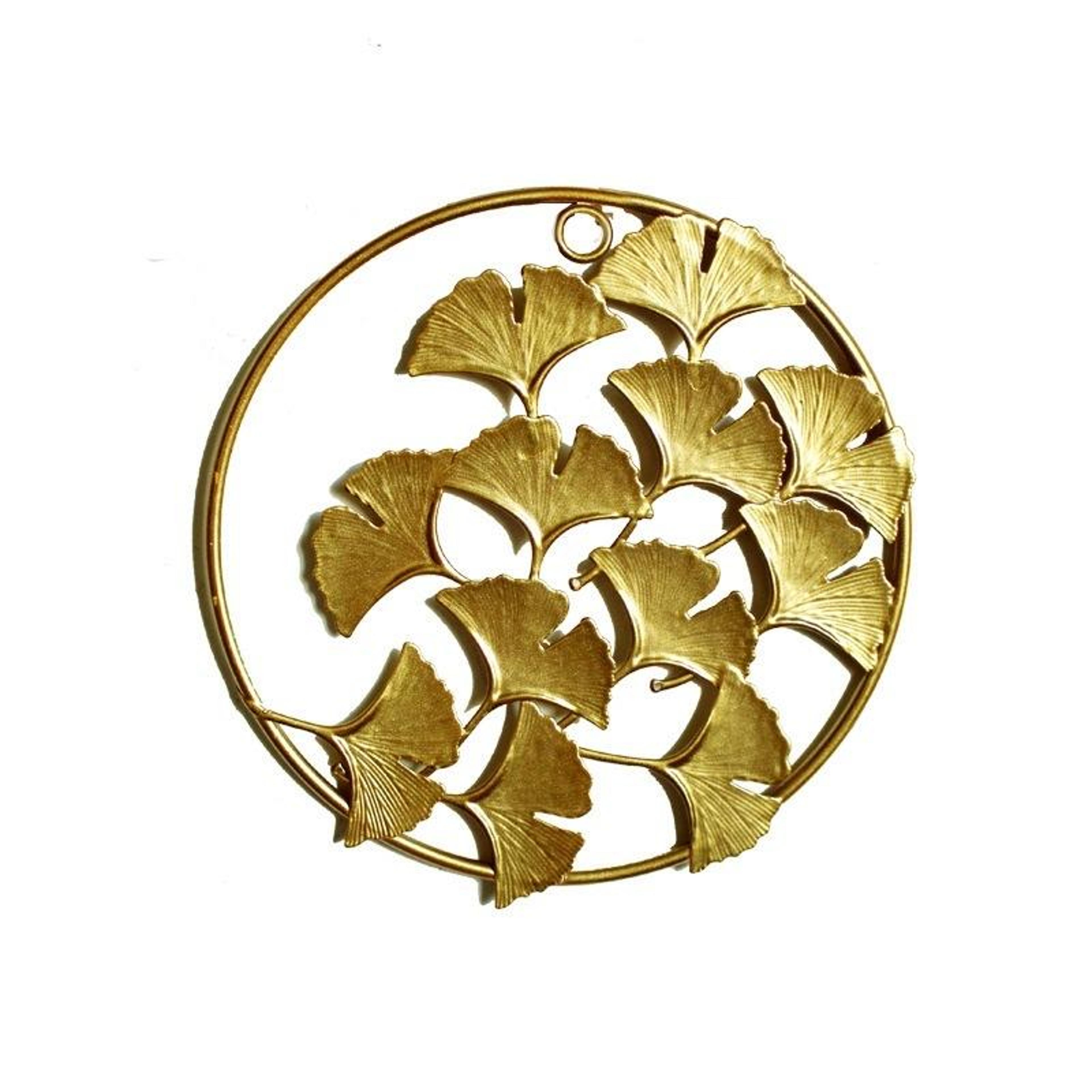 modern metal wall decor gold leaf wall hanging for living room & bedroom