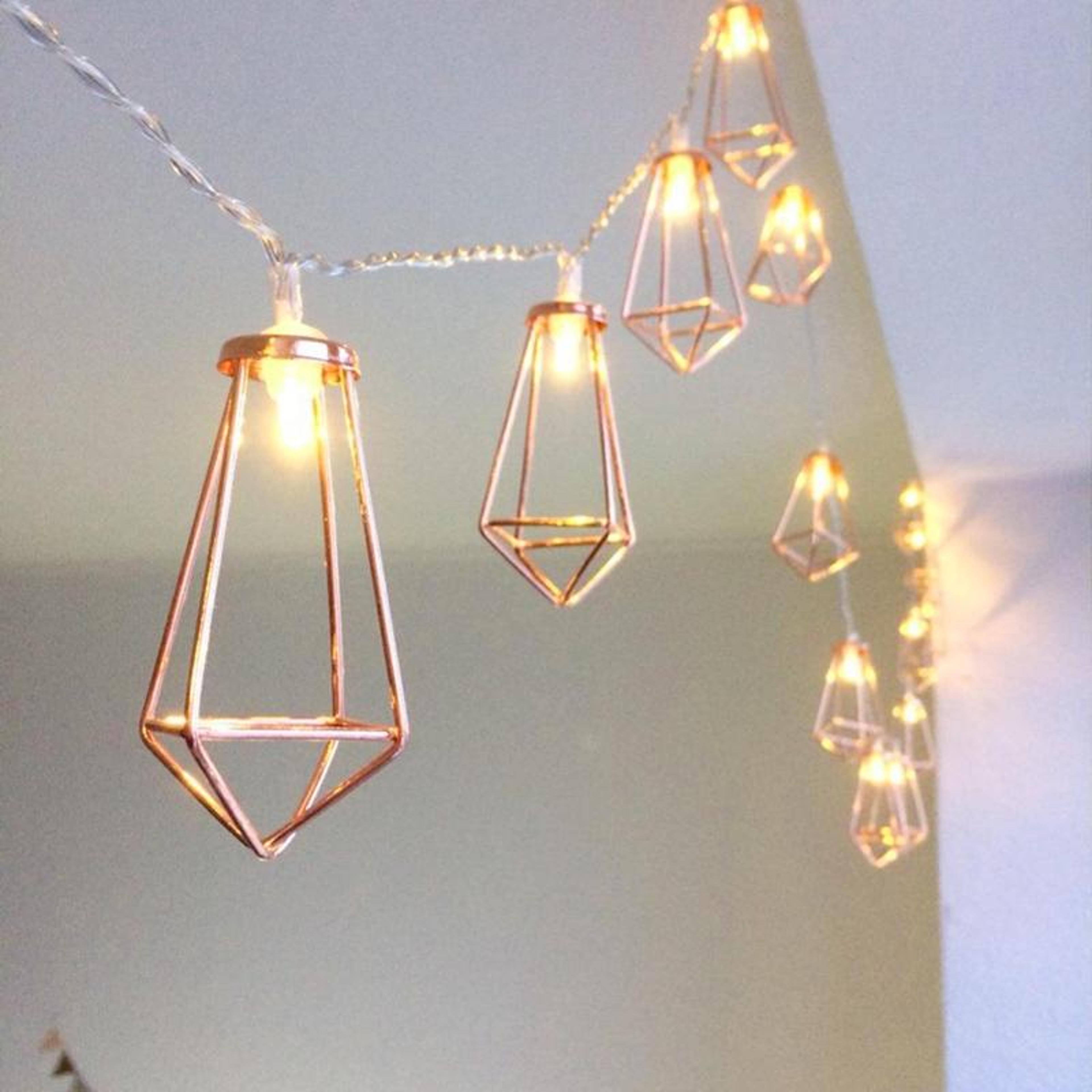 retro diamond led fairy string lights 1.5m 10 led decorative home decor lights