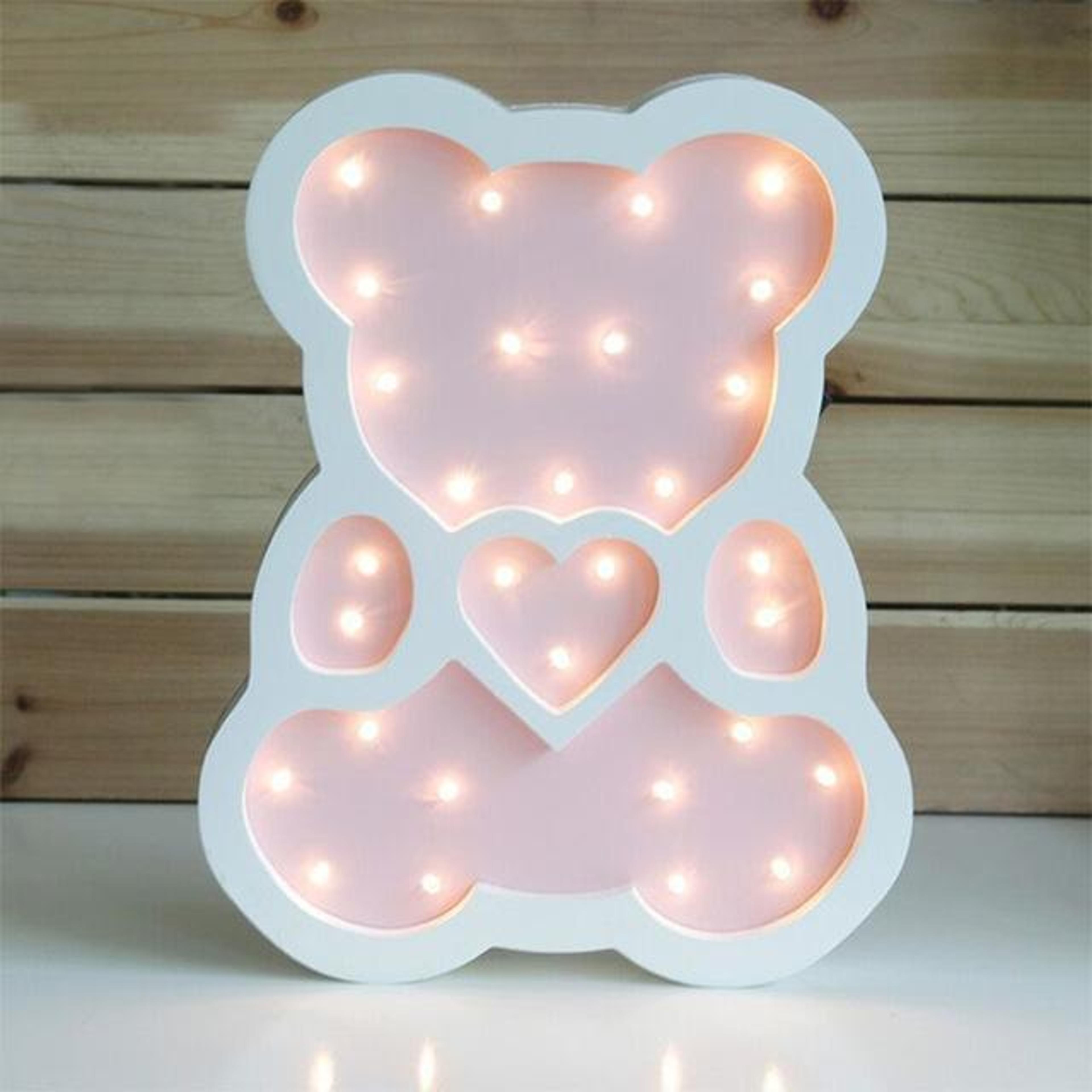 wooden led night light wall lamp for baby & kids bedroom warm white decor