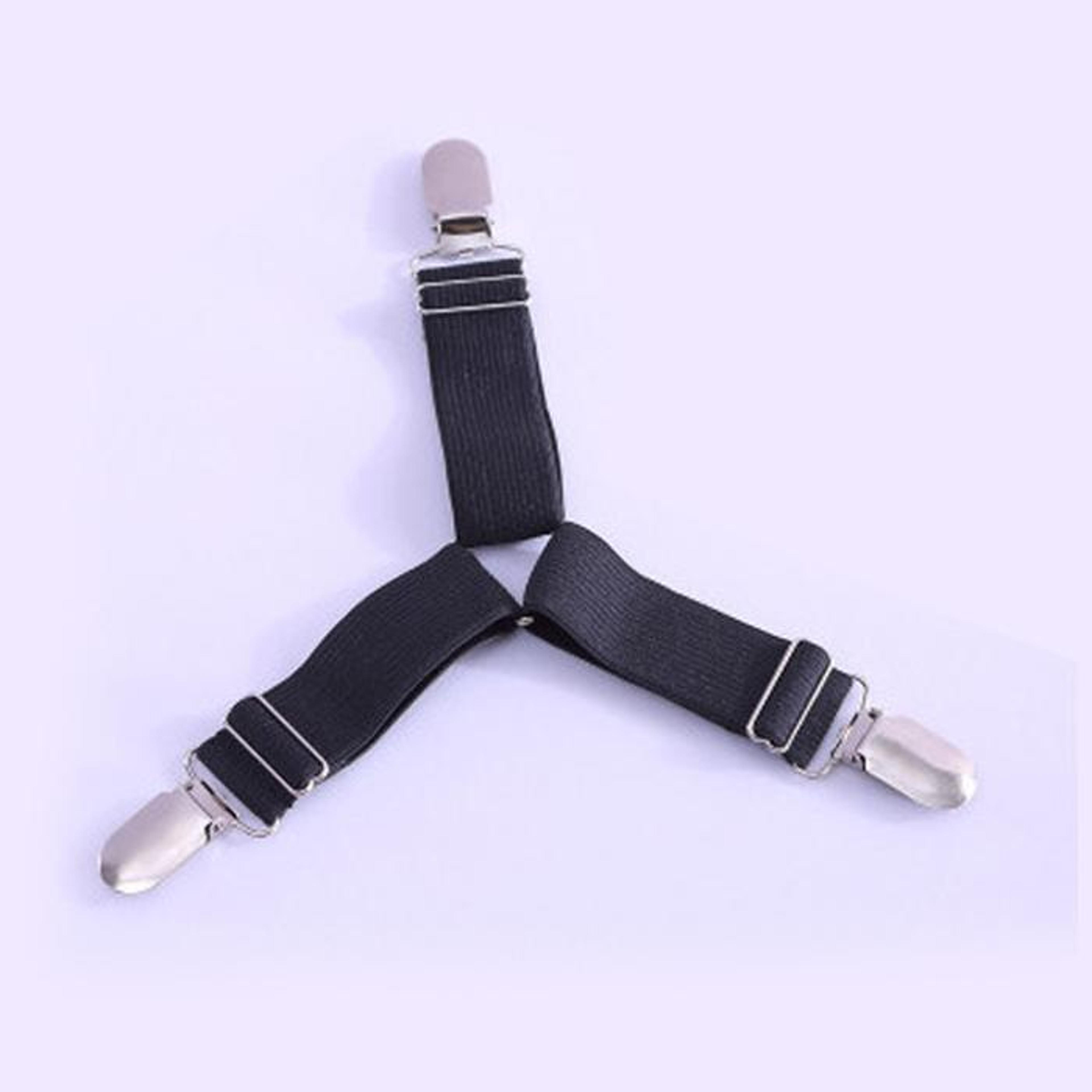 adjustable bed sheet clips metal sheet grippers for bedspreads, tablecloths, sofa covers & curtains 4pcs