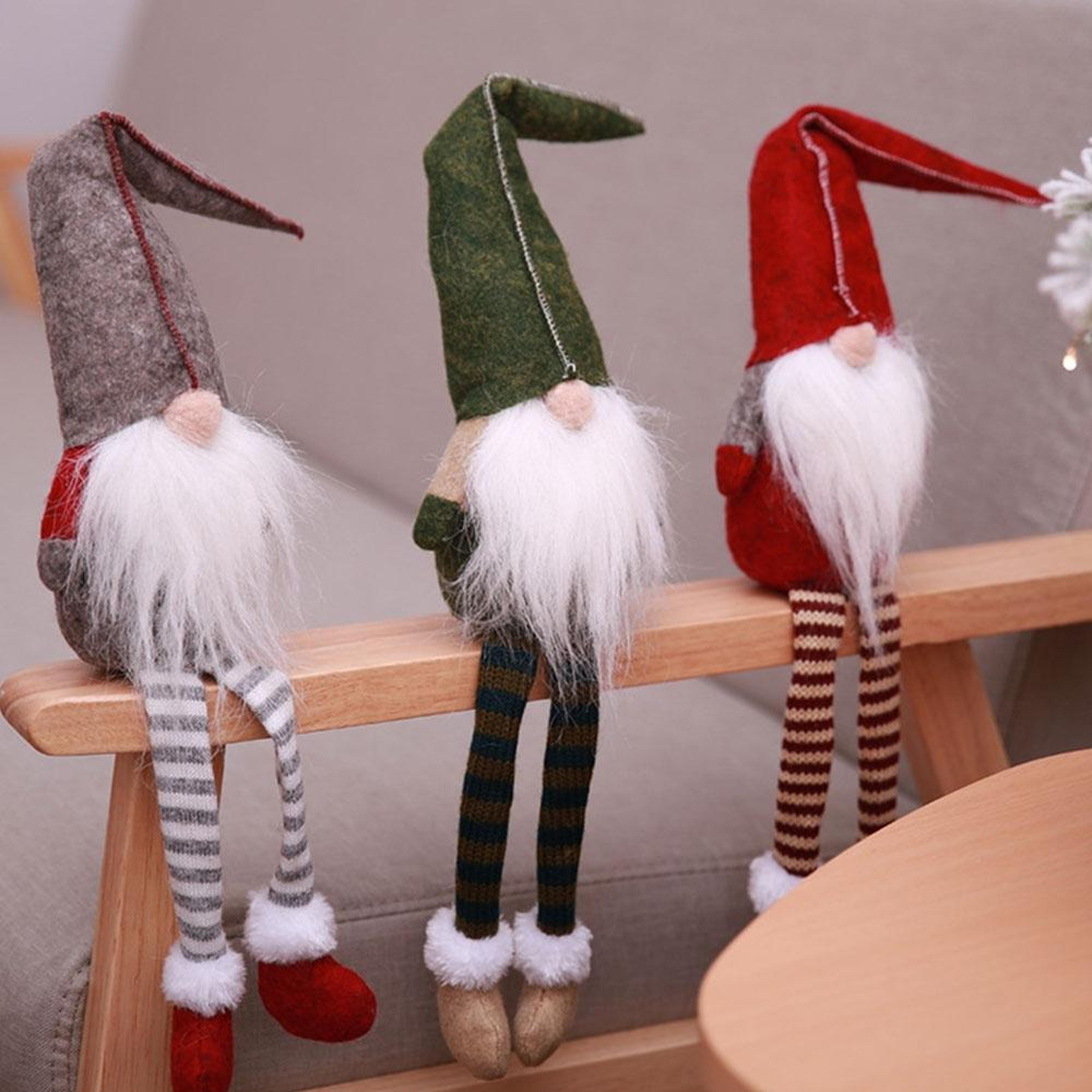 nordic christmas elf doll long legs plush holiday home decoration