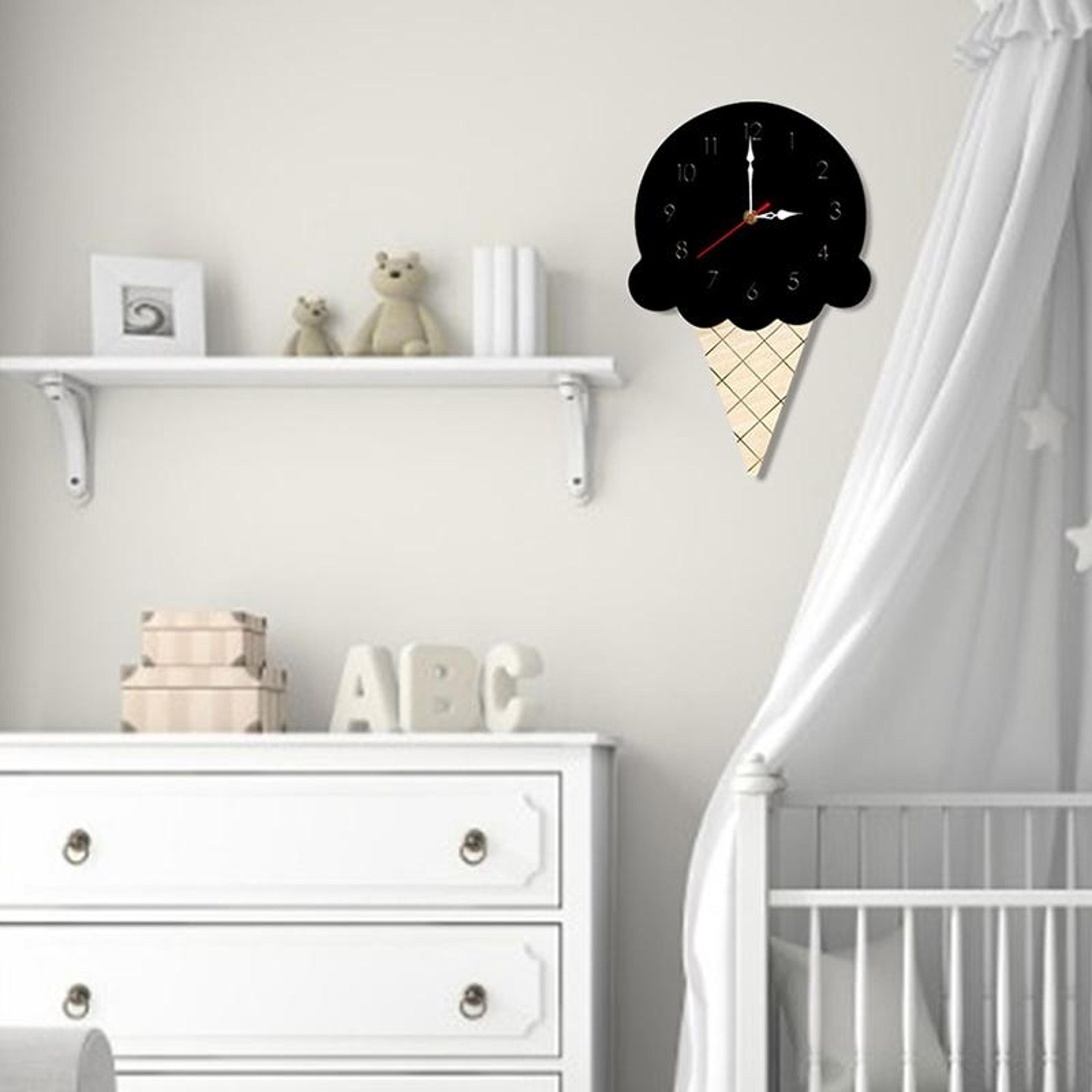 ice cream decorative wall clock for kitchen and cute home decor