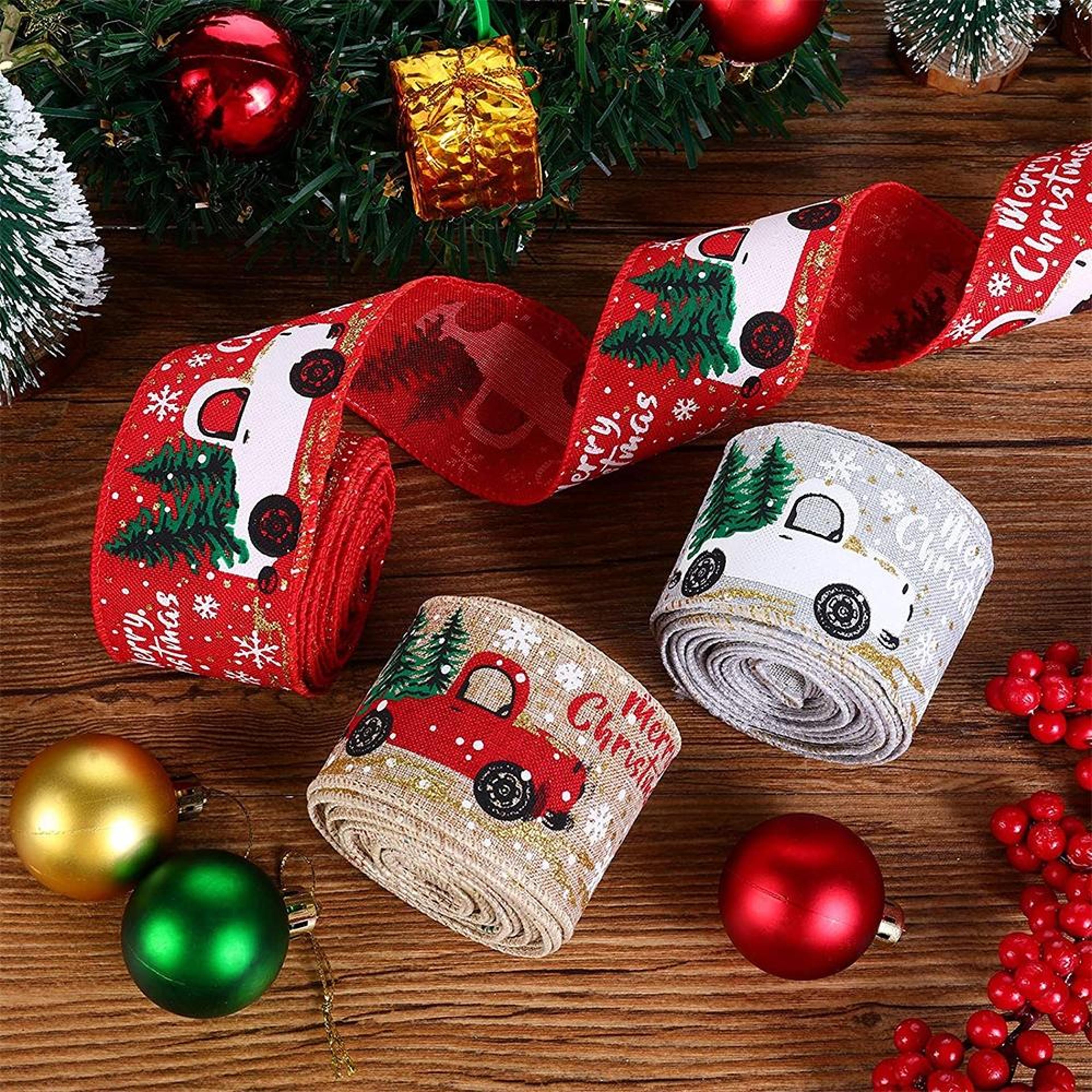 christmas tree ribbon roll 5m decorative christmas decoration ribbon for holiday crafts & gift wrapping