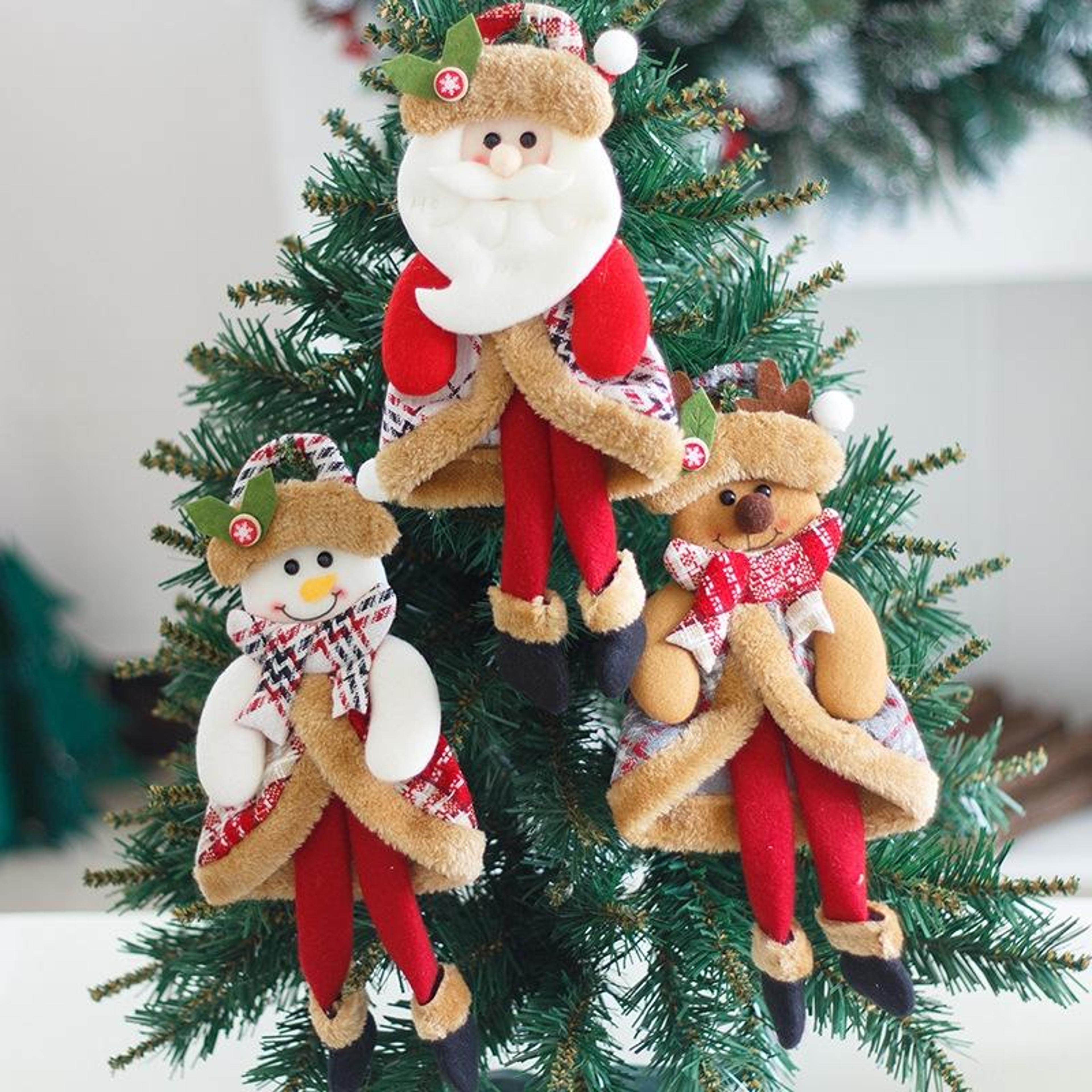 christmas cartoon plush christmas doll christmas tree ornament hanging decoration