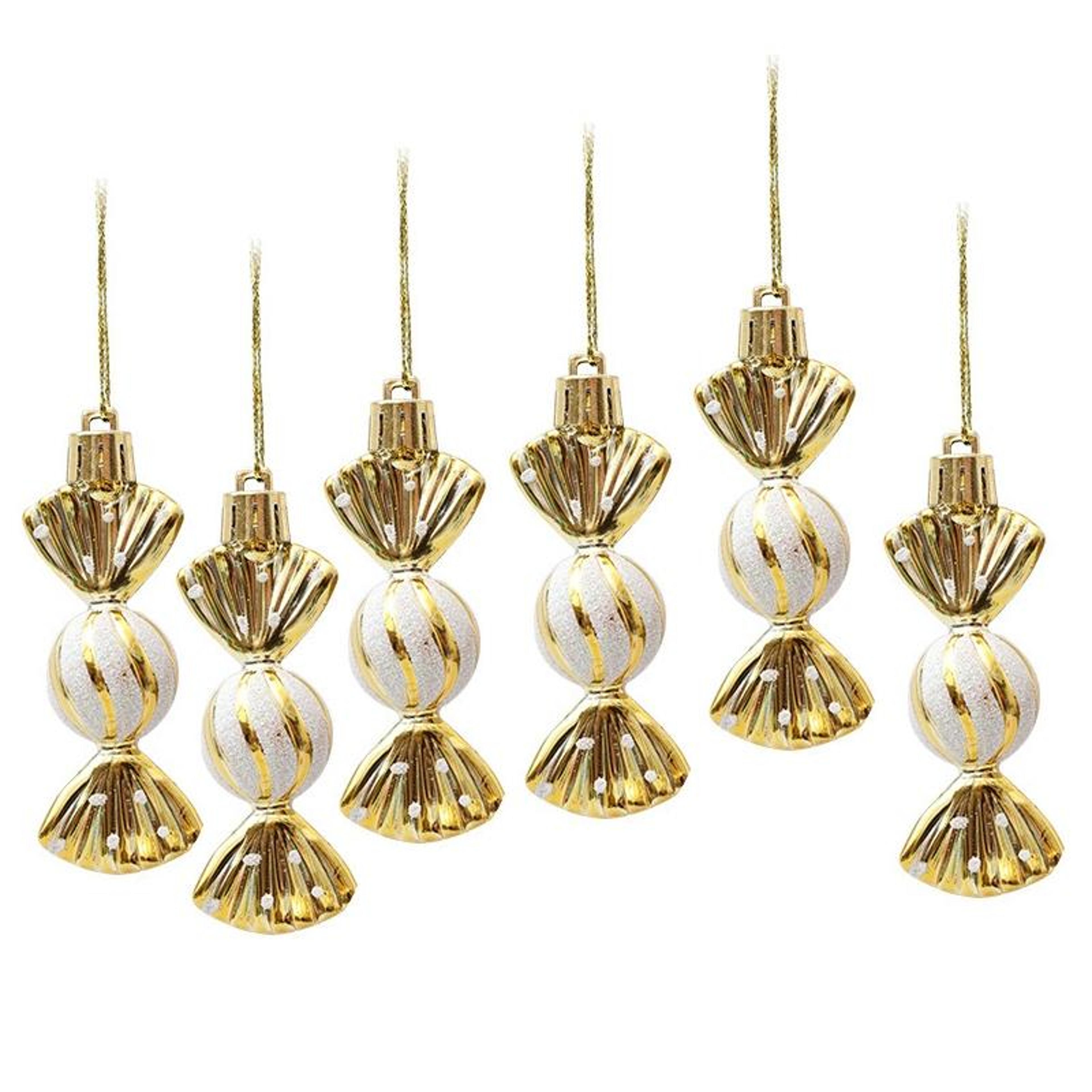 candy christmas tree ornaments set of 6 diy christmas ball decorations for holiday home decor