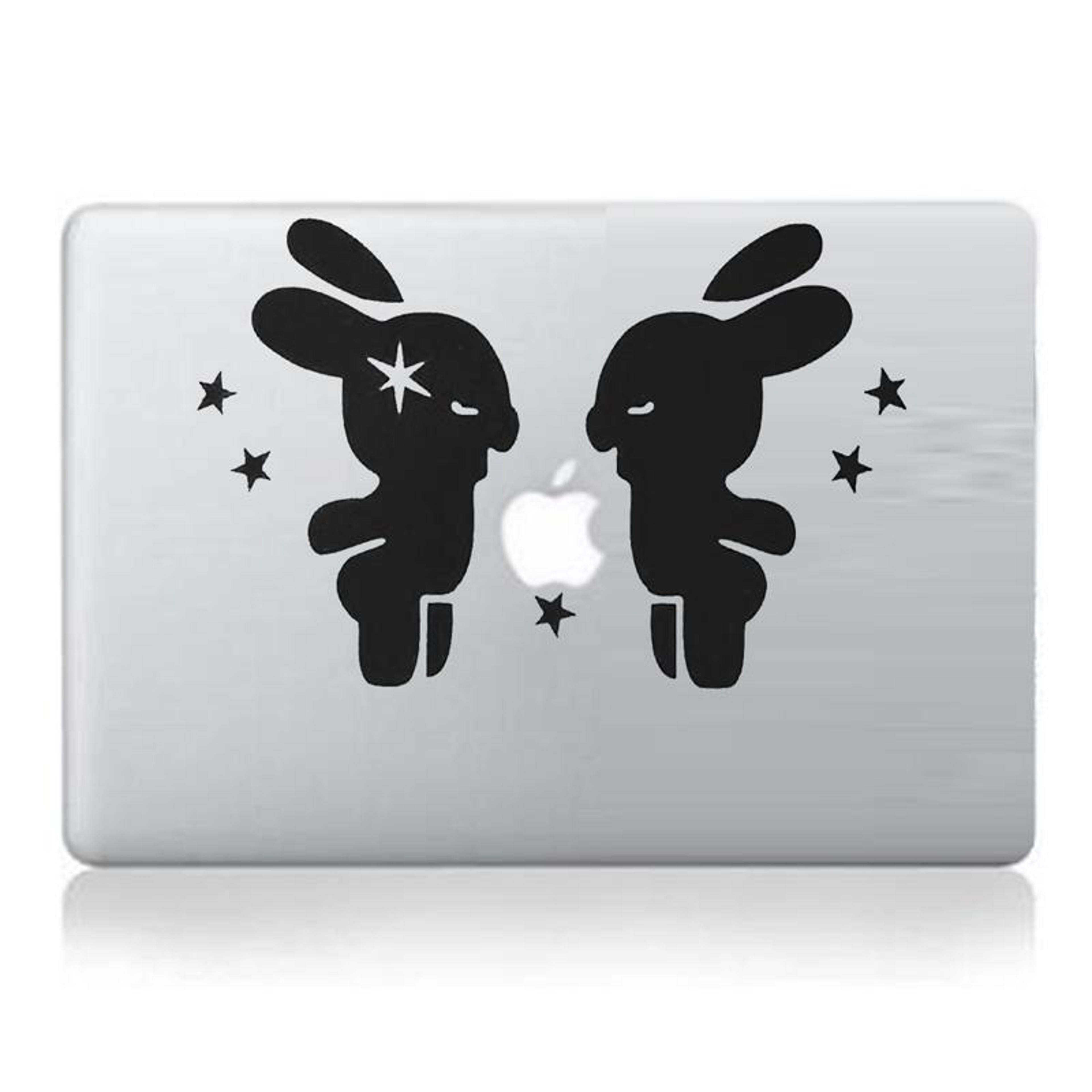 cute rabbit laptop stickers removable waterproof decal for laptops & notebooks
