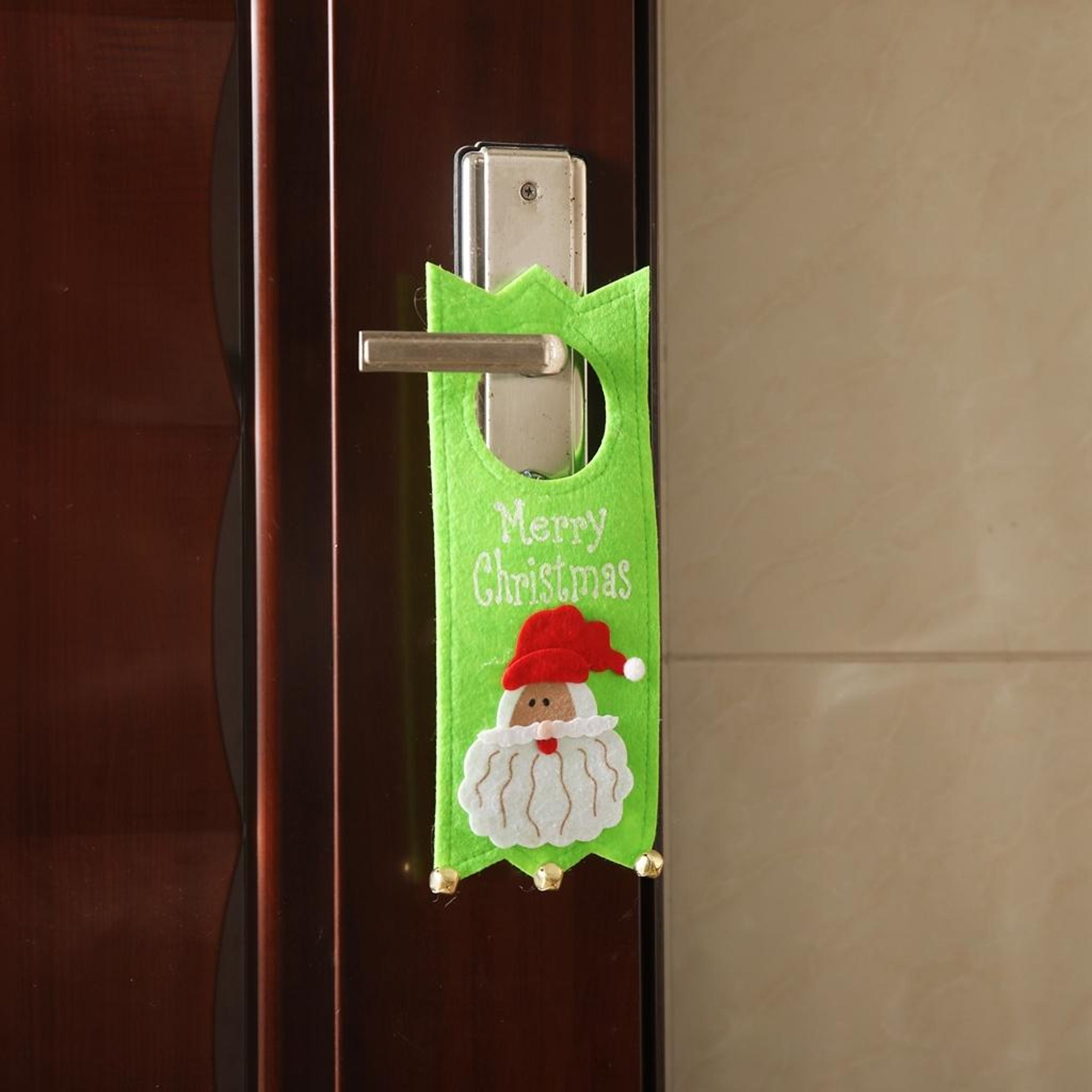 cute cartoon christmas door hanging felt ornament for front door, lintel & holiday home decor