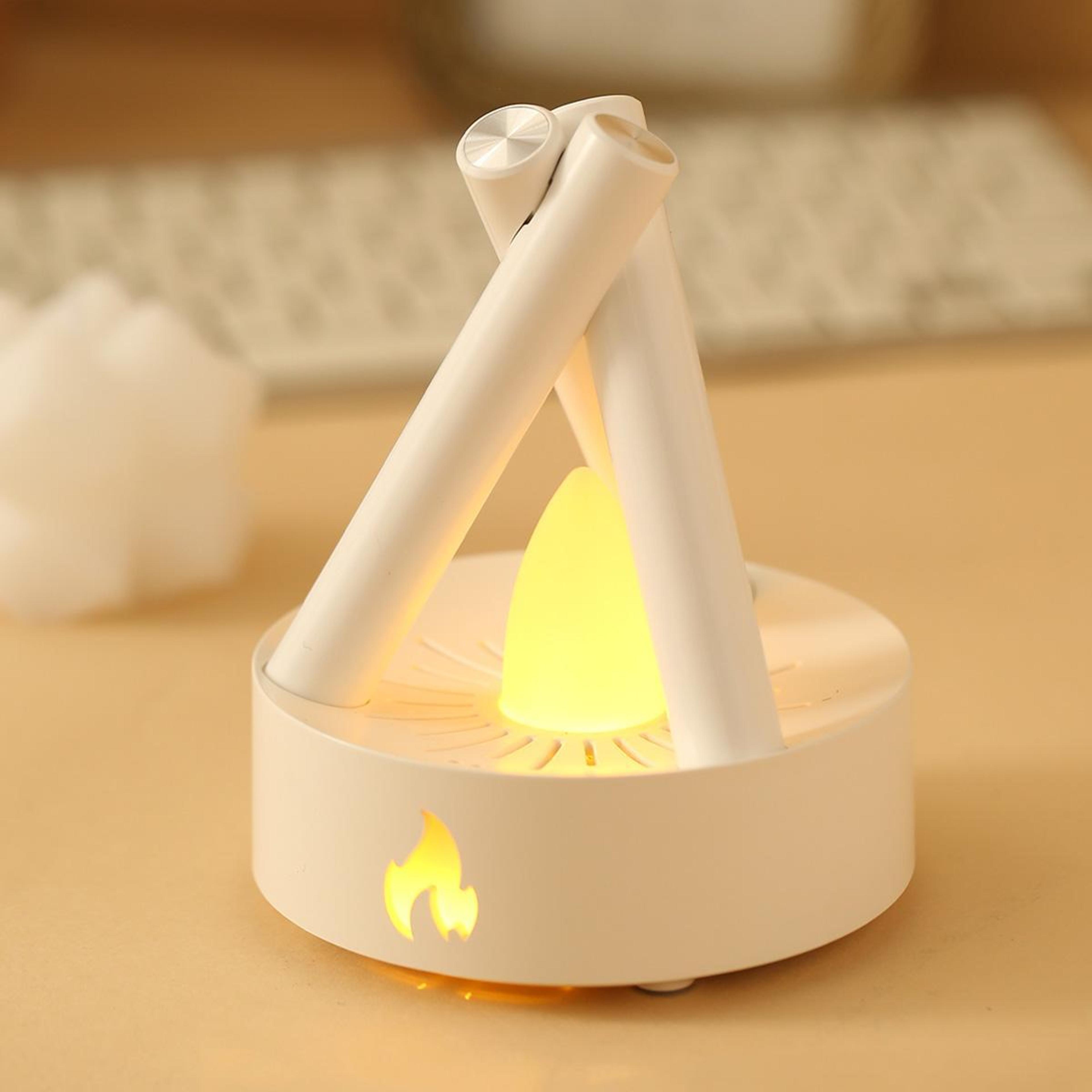 sleep assist white noise night light with campfire flame effect & 5 soothing sounds
