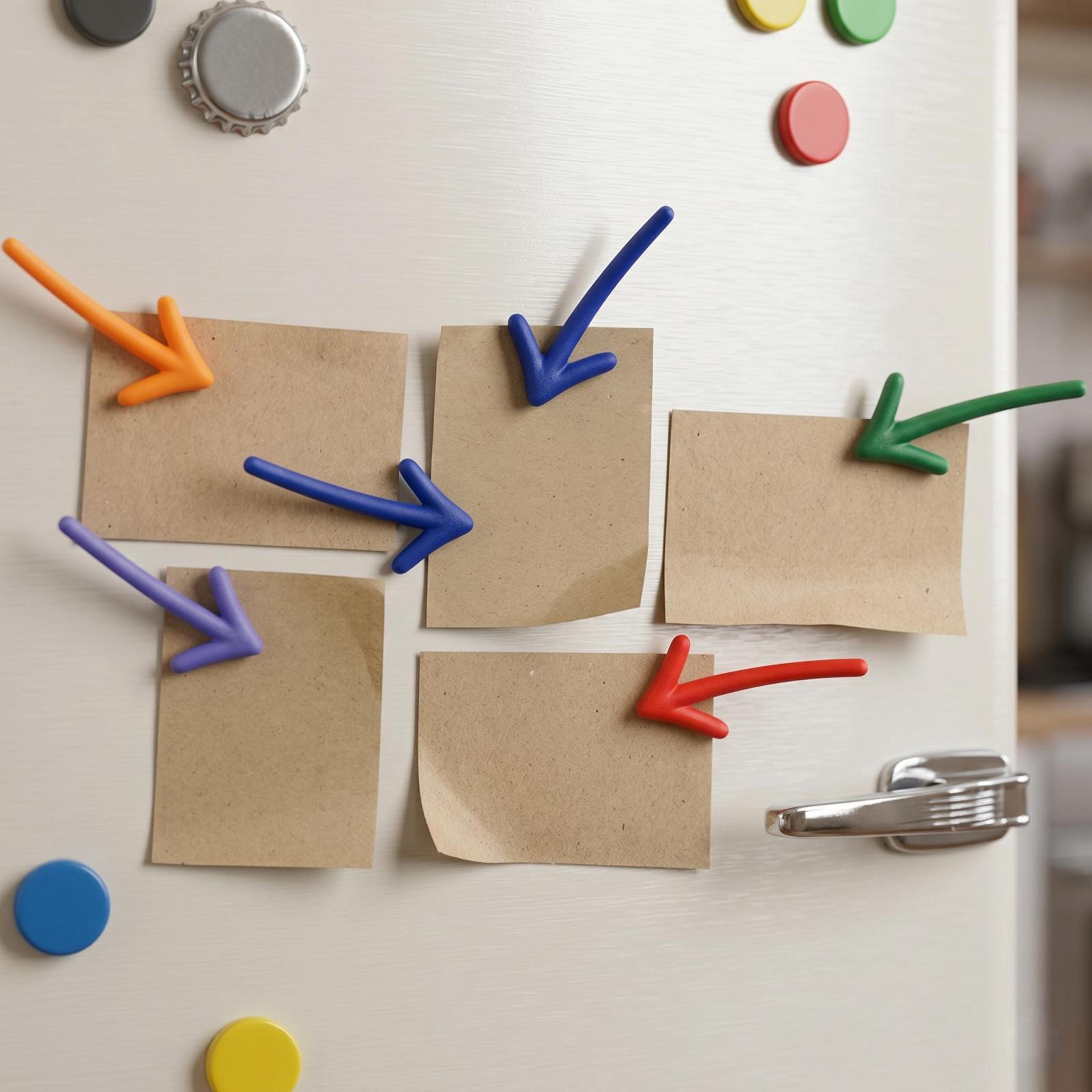 colorful fridge magnets 6-piece arrow whiteboard message magnet set for home & office