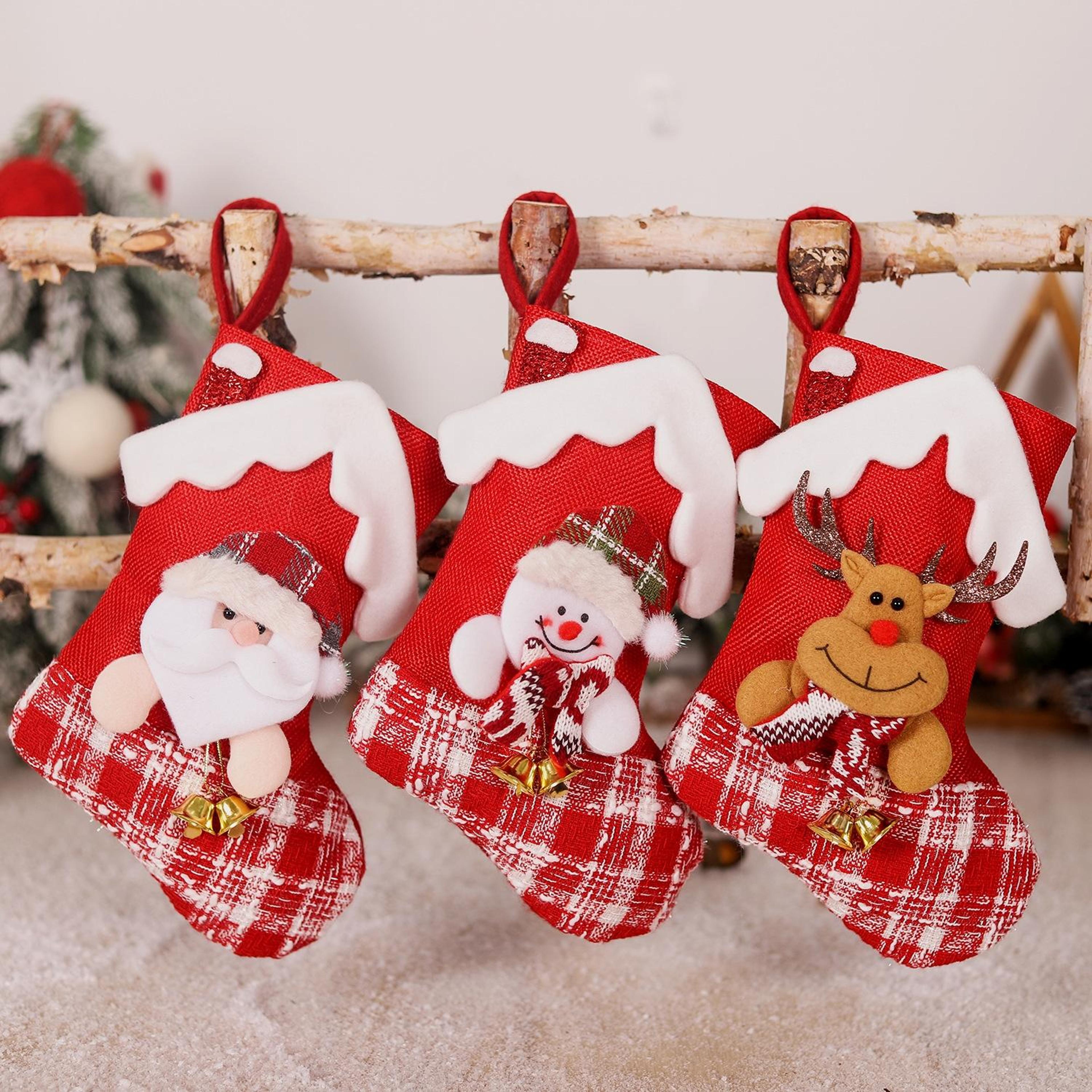 house-shaped christmas stocking gift bag for candy, treats & holiday decorations