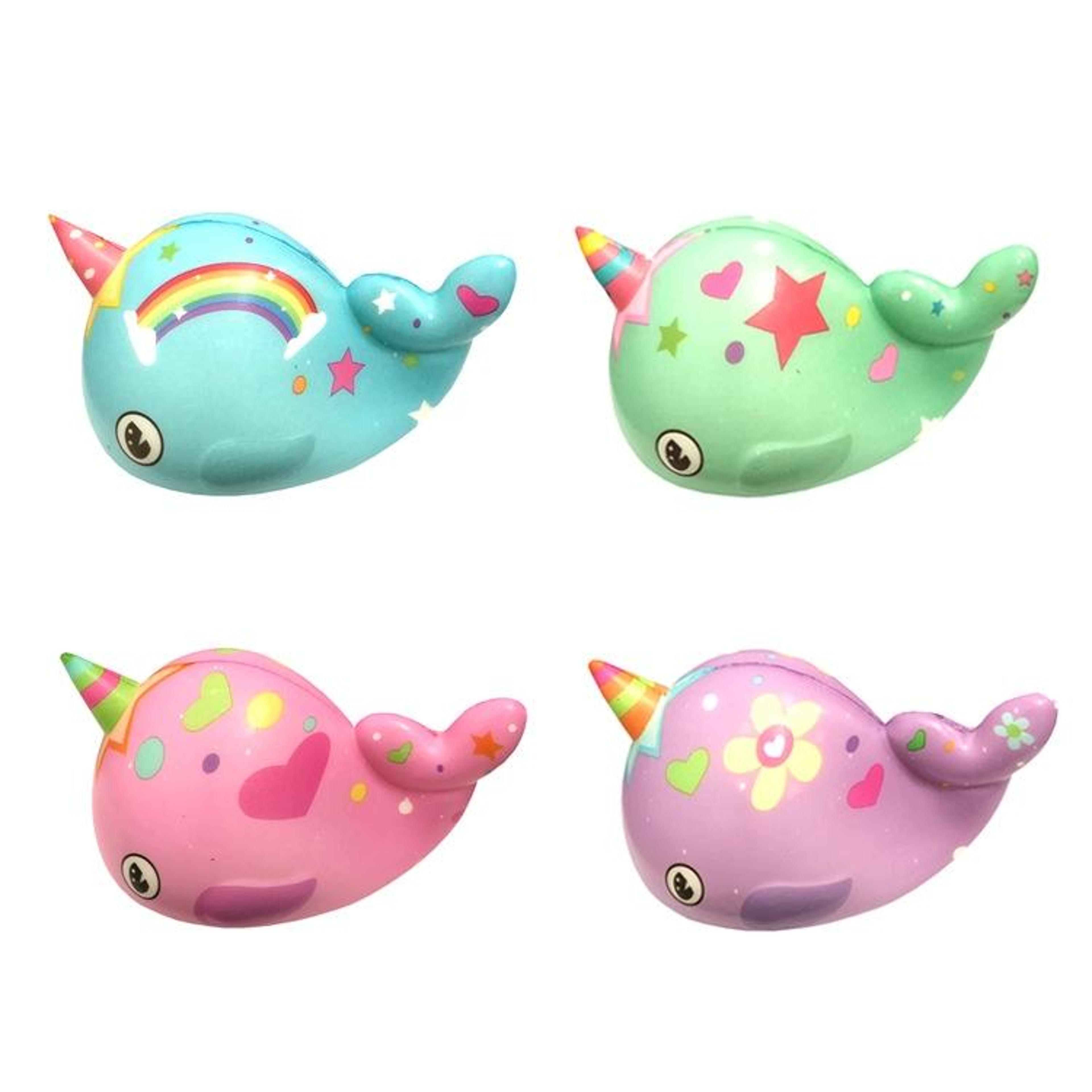 2pcs whale squishy slow rising stress relief toy soft pu sensory fidget set