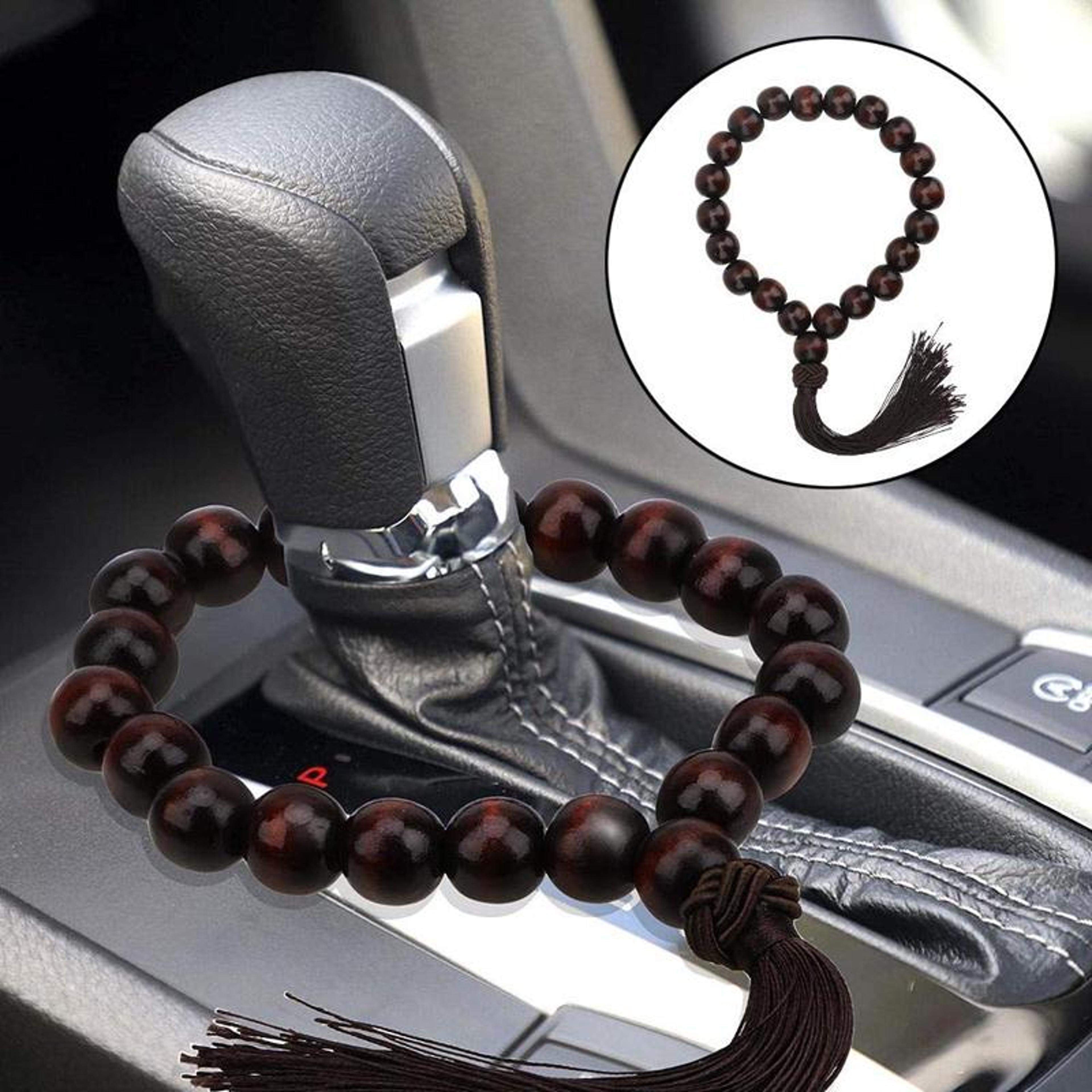 buddha car ornament wooden prayer beads lucky car hanging decoration for safety & blessings