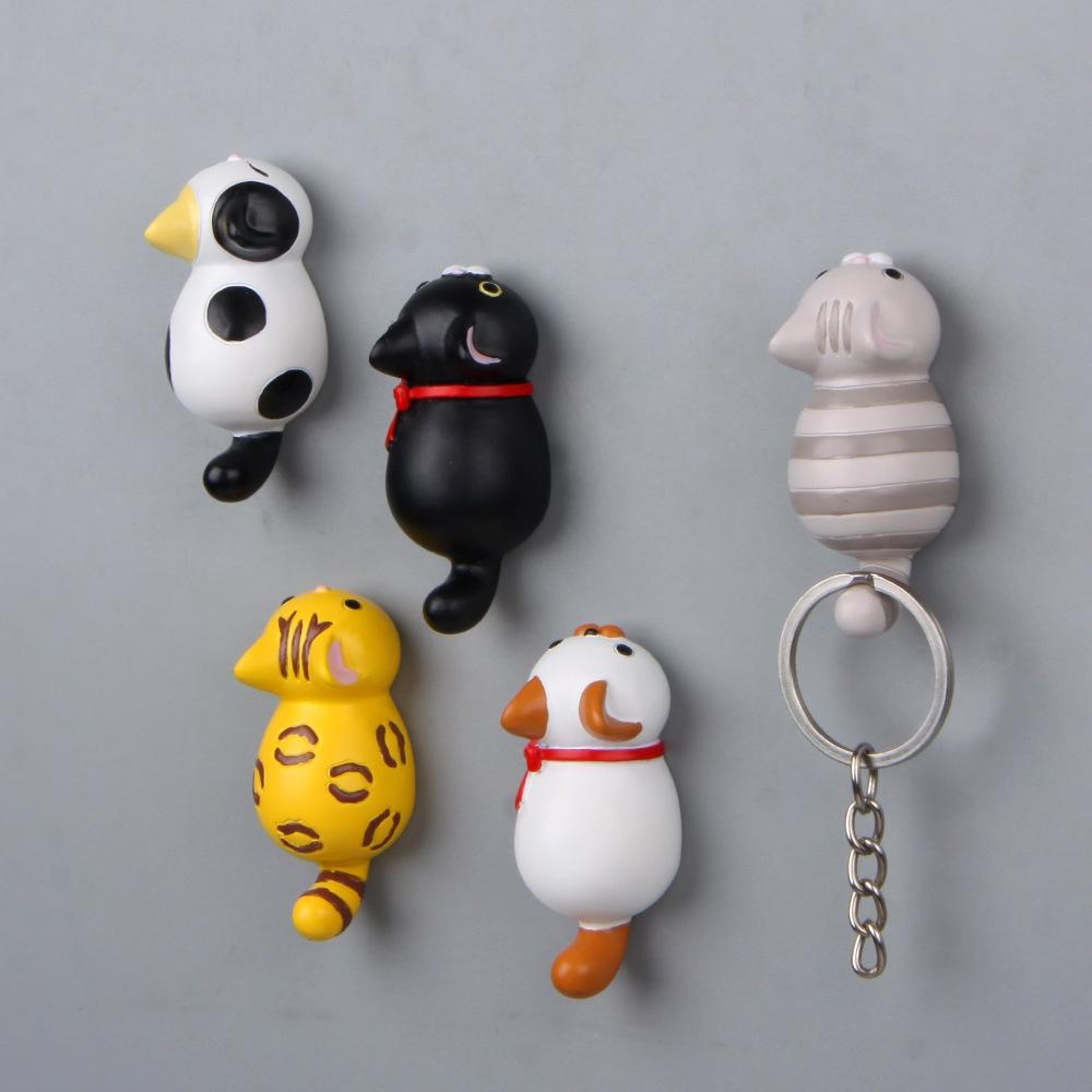cute cartoon cat 3d refrigerator magnet resin decorative fridge magnet for kitchen, office & home
