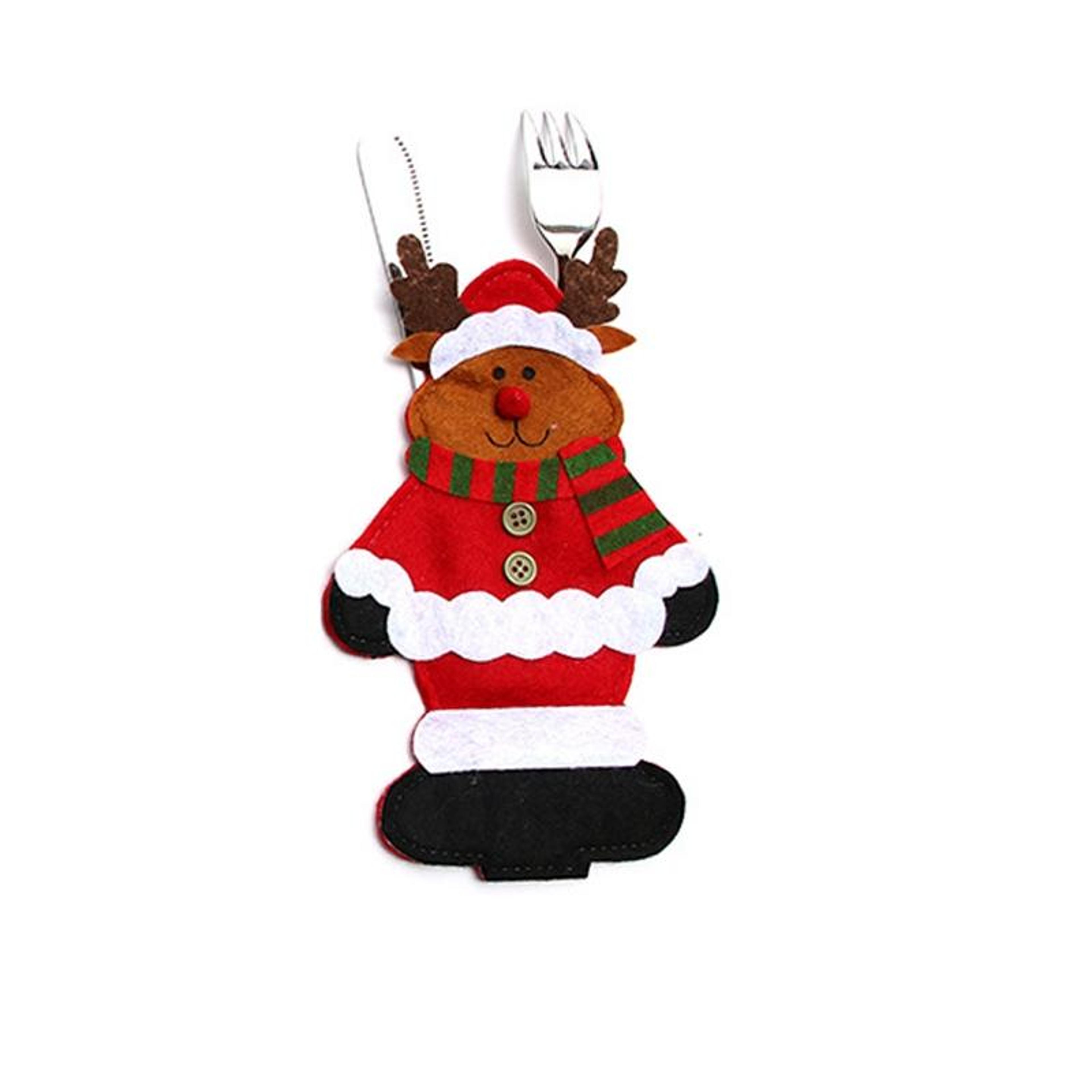 christmas cutlery holder felt knife and fork covers for festive table decorations