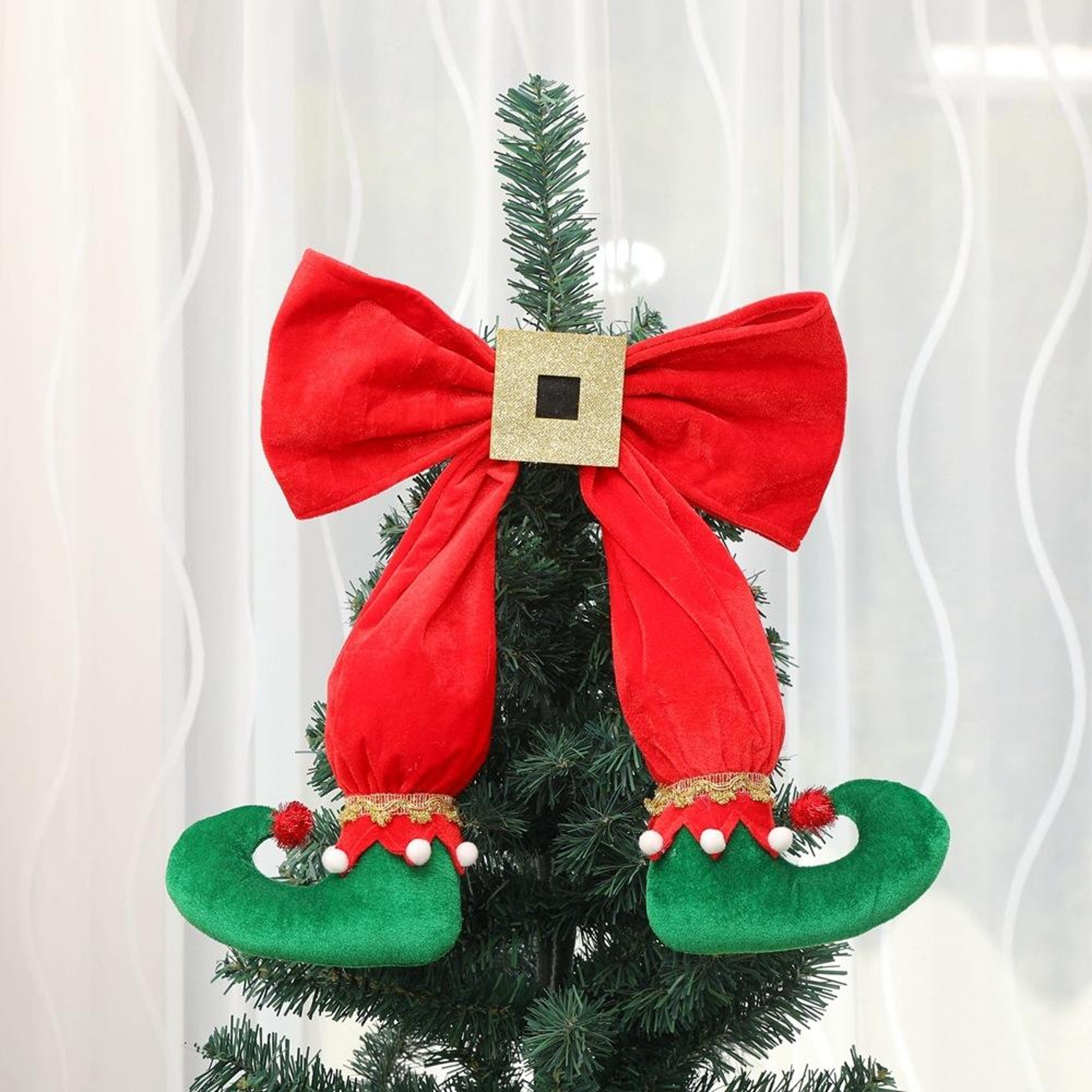 christmas elf boots ornament hanging decoration for tree, home & holiday party decor
