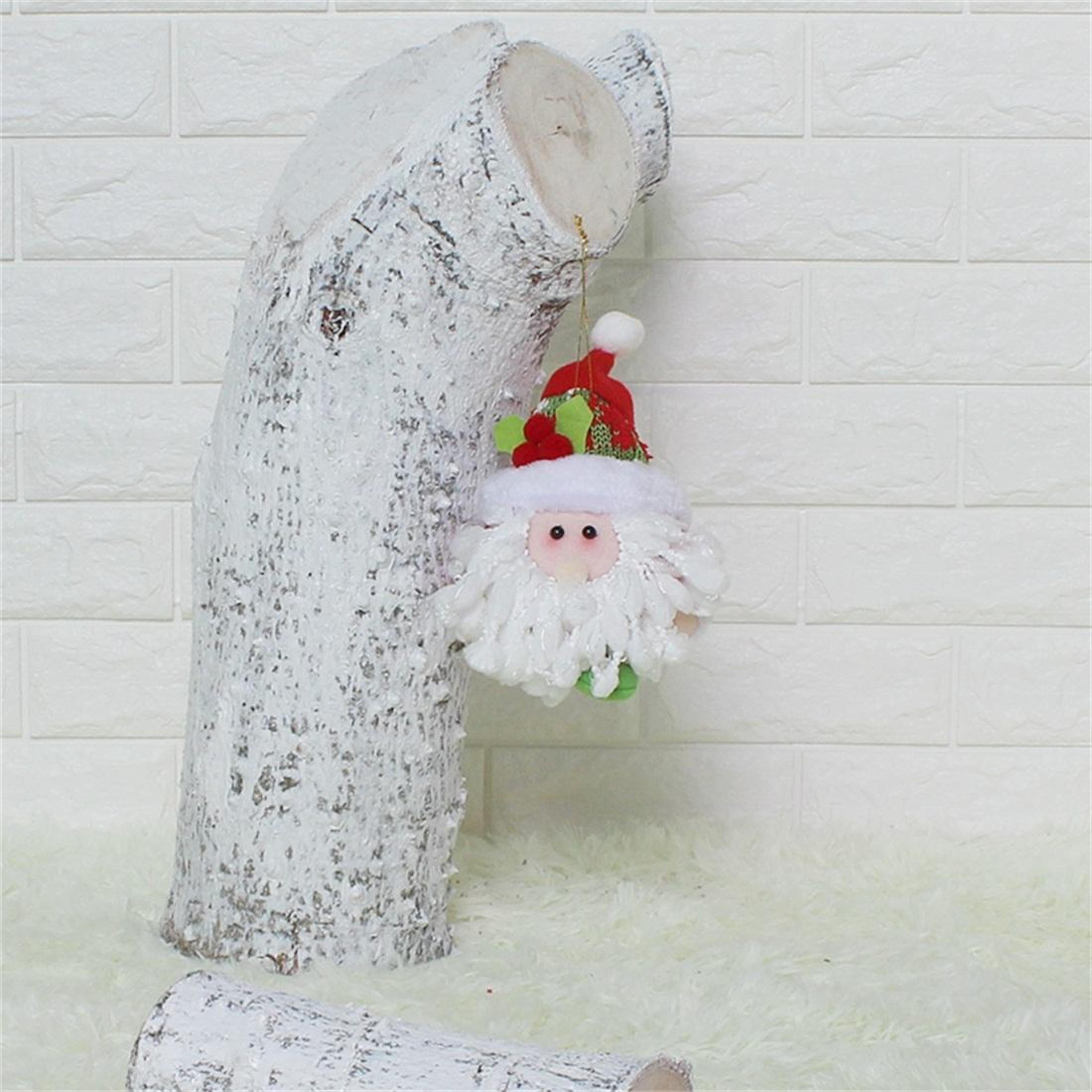 santa claus christmas tree ornament plush hanging decoration for holiday decor