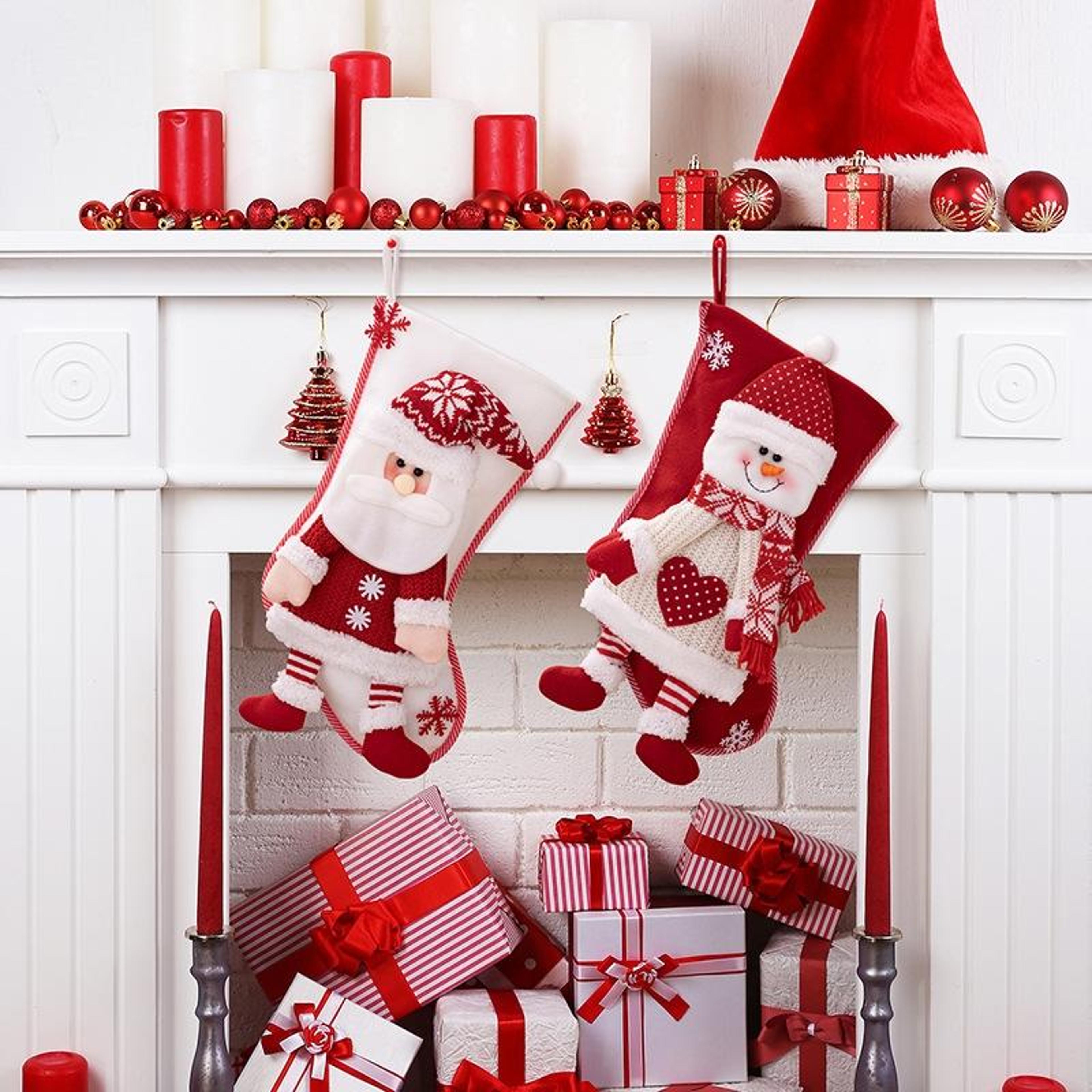cartoon christmas stocking gift bag for holiday gifts and festive decor