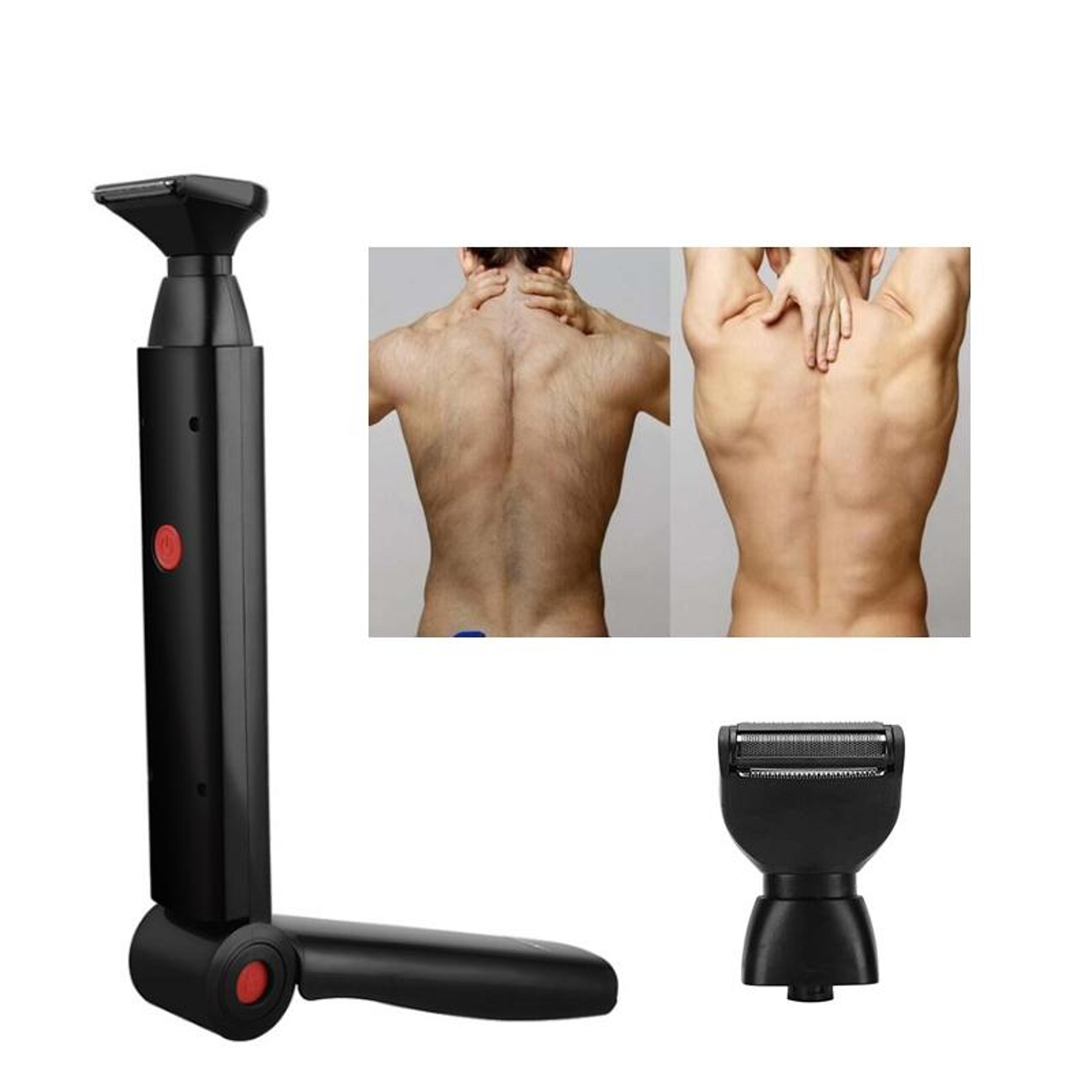 b7 electric back shaver and body groomer for men with 180 degree foldable handle