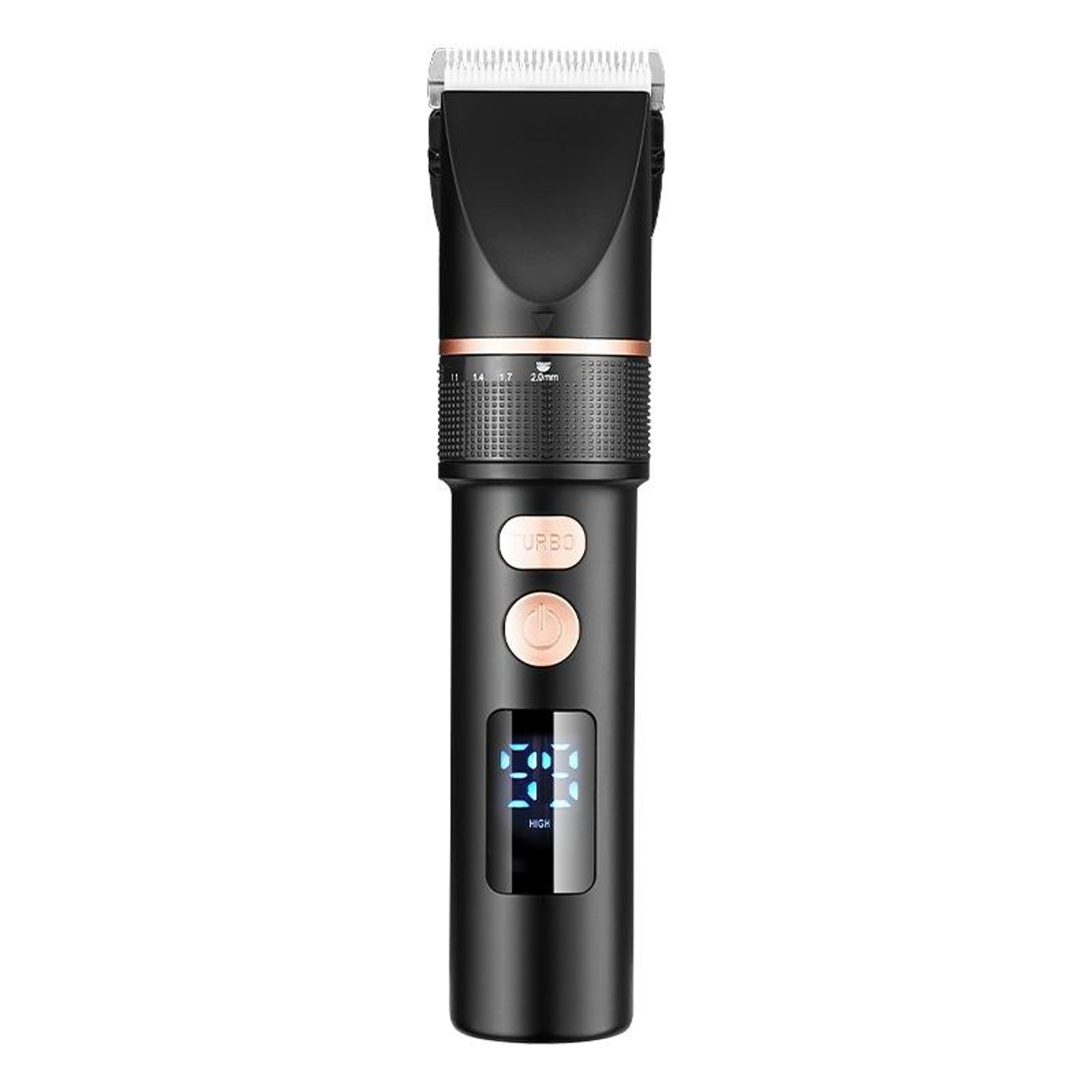 electric hair clipper for men with lcd display ceramic blade and usb charging