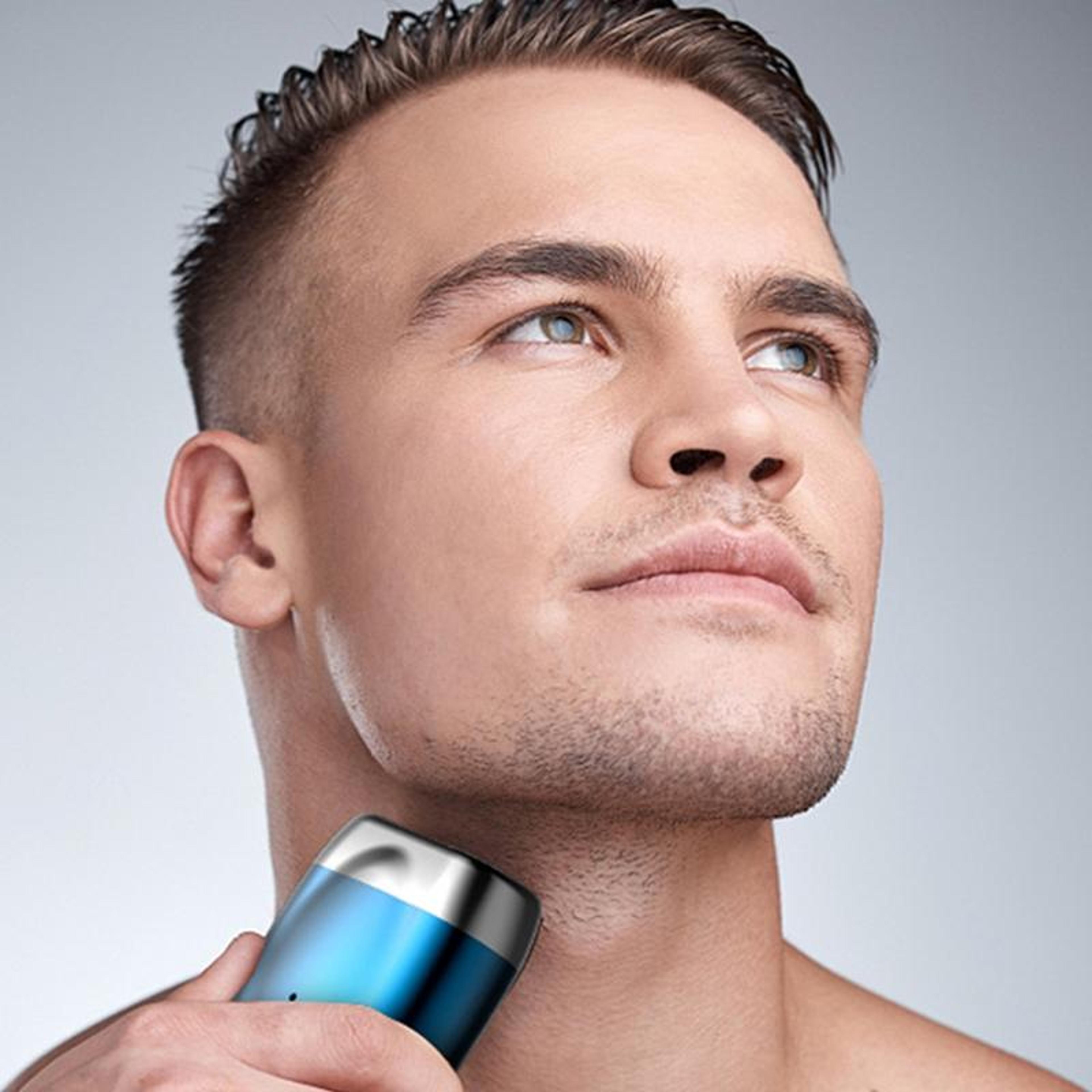 double ring mini electric shaver for men with magnetic head and type c charging