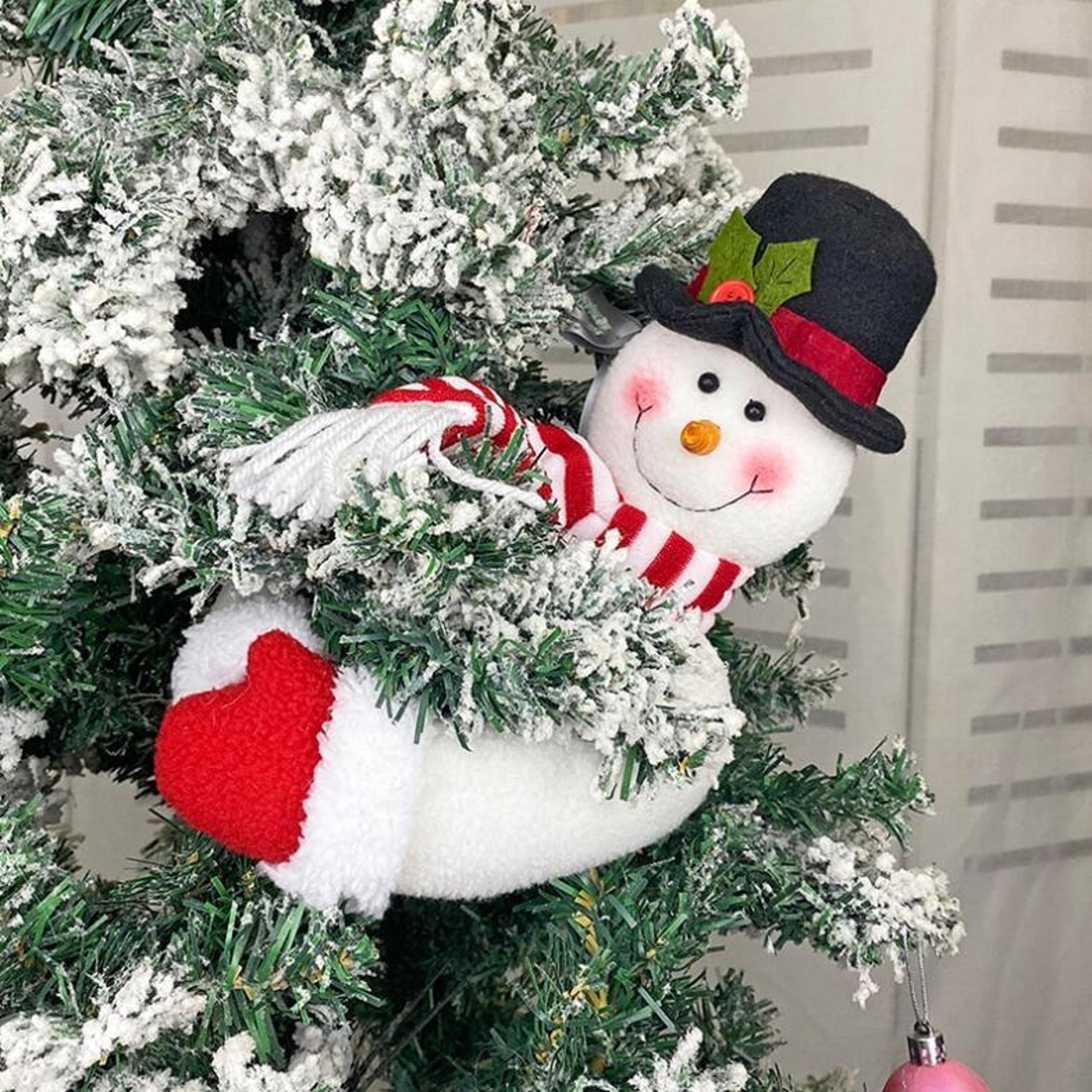 snowman christmas curtain tieback festive window decoration and holiday home decor