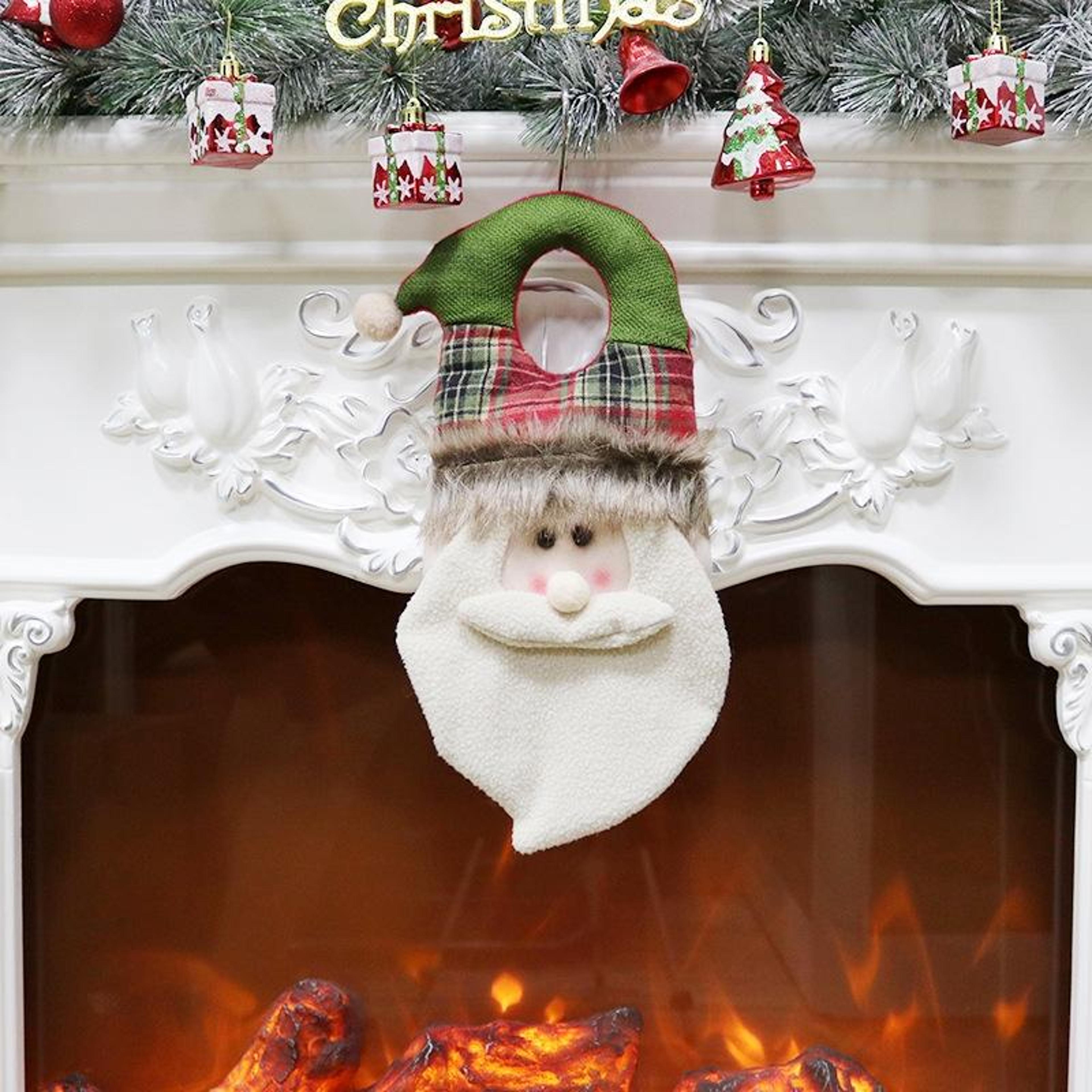 handmade christmas door hanger santa snowman reindeer holiday door decor