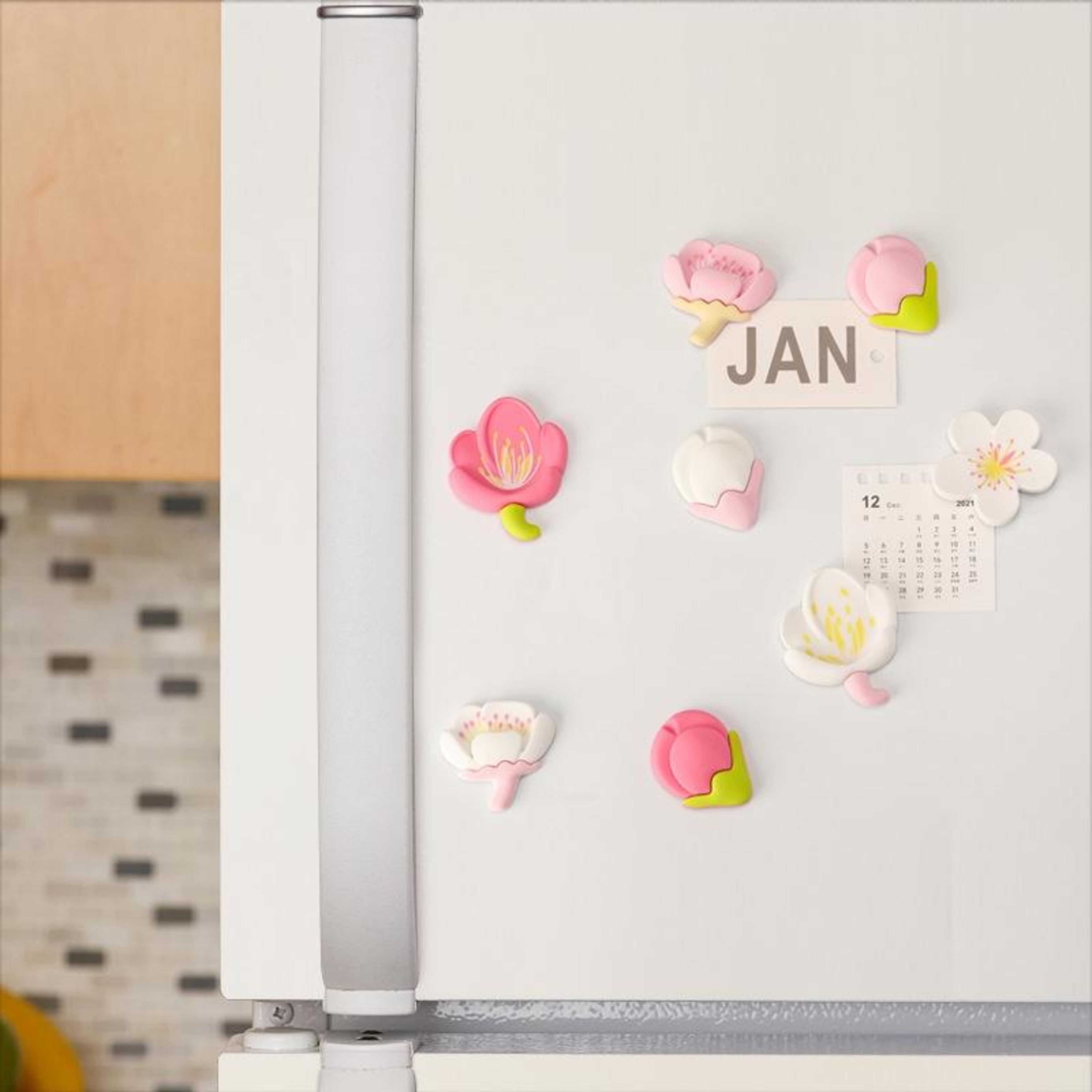 4 pcs tulip fridge magnets set decorative flower refrigerator magnets for kitchen decor
