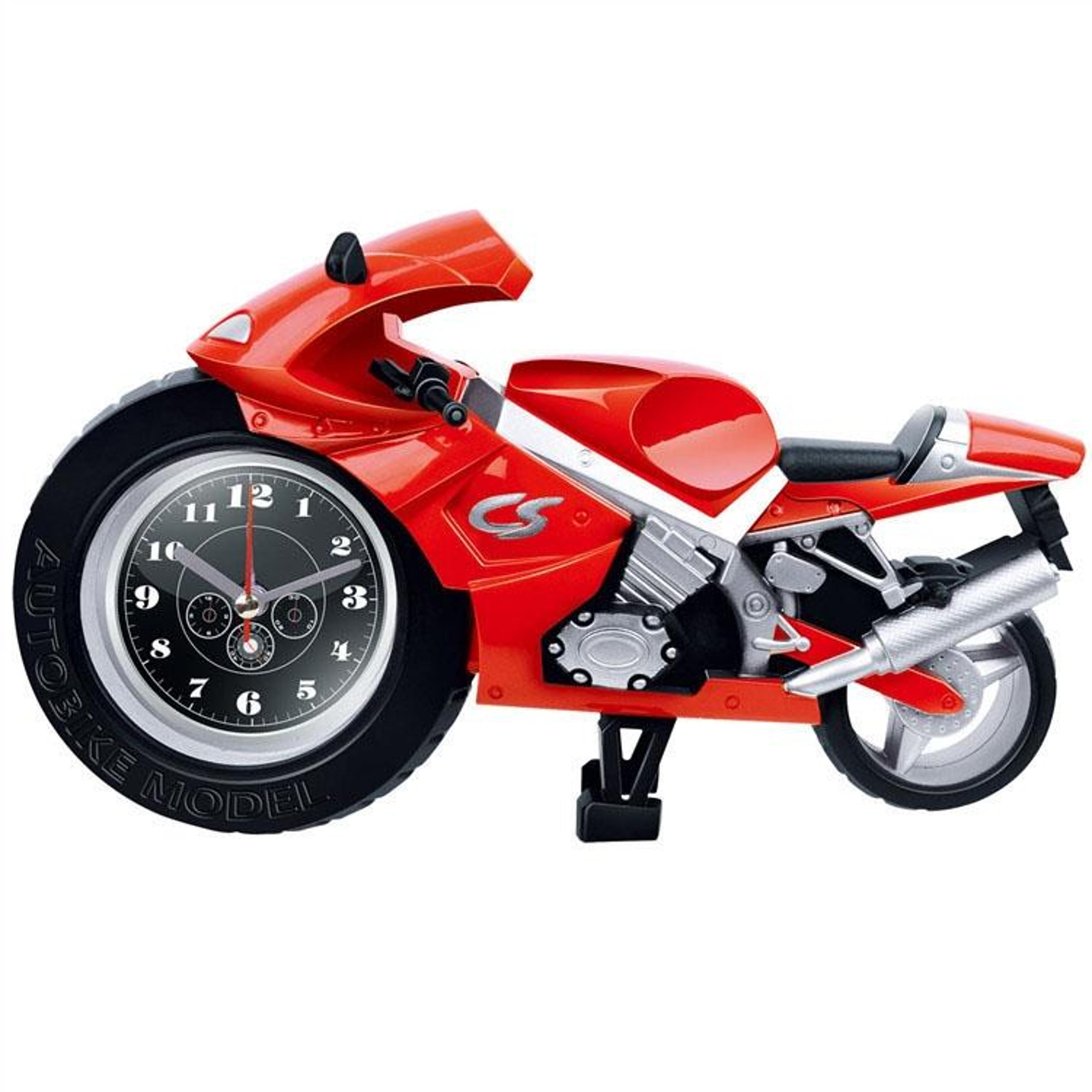 creative motorcycle alarm clock decorative motorbike desk clock for home office and biker gifts