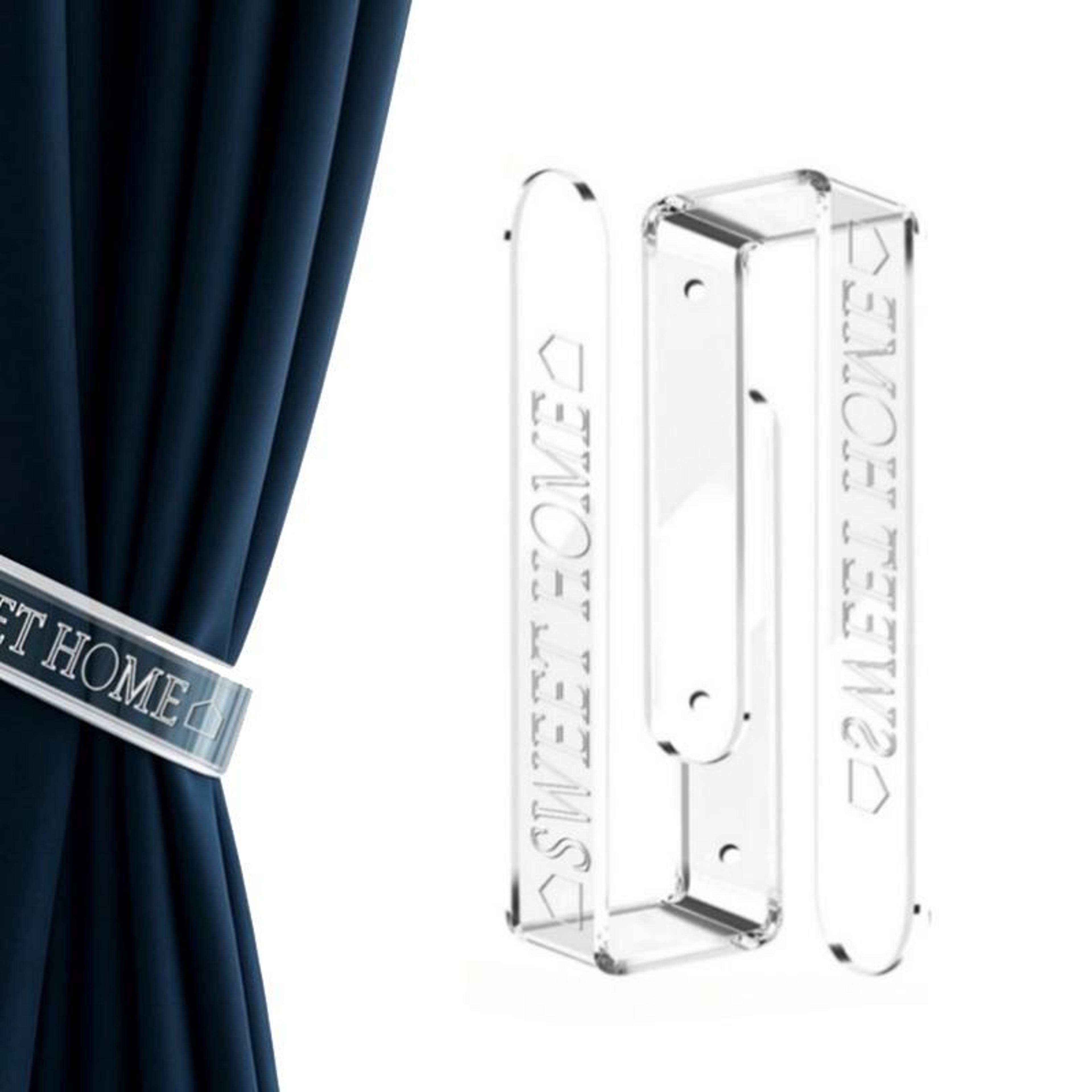 clear acrylic curtain tiebacks 1 pair no drill curtain holdbacks for sheer and blackout curtains