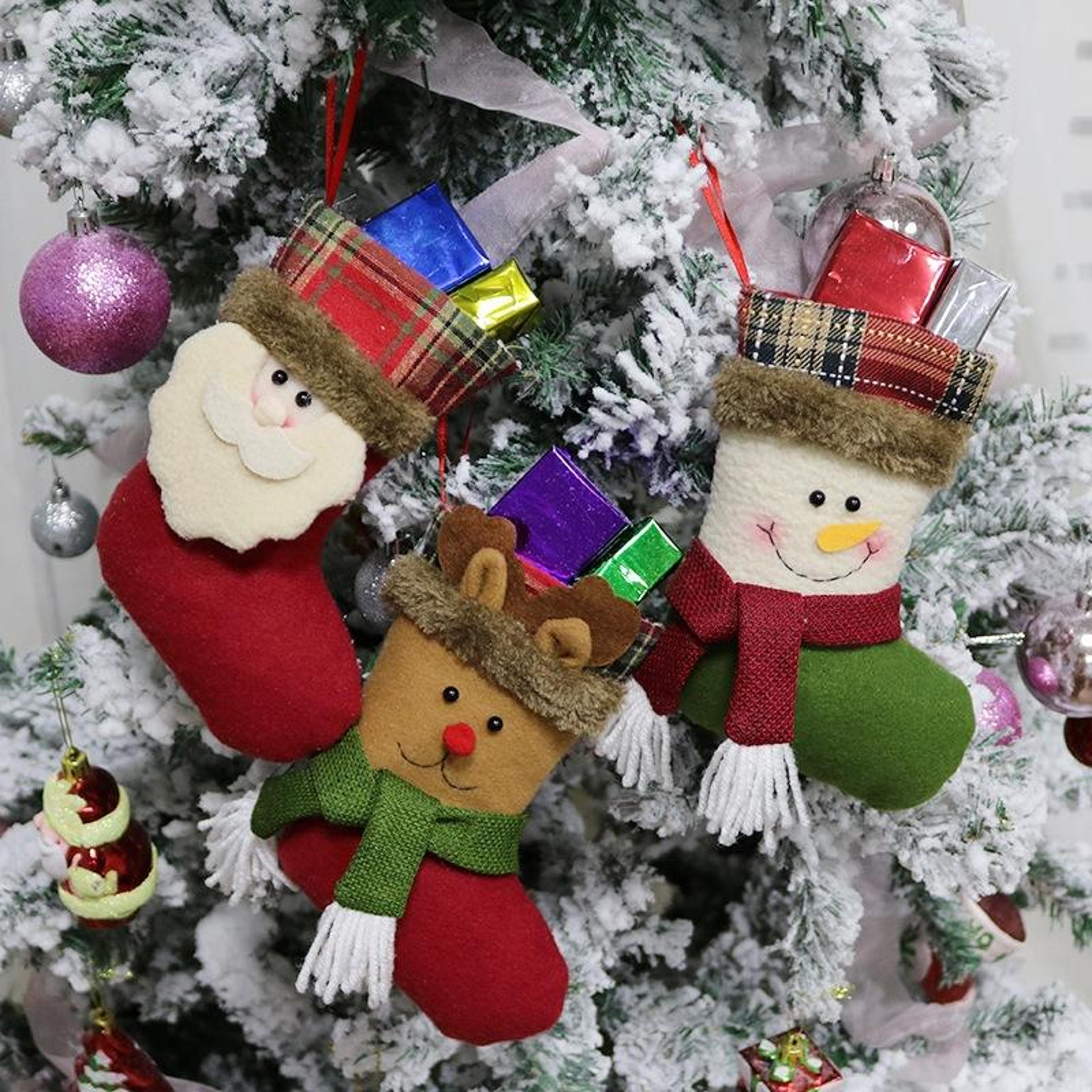 mini christmas stocking gift bag and christmas tree ornament