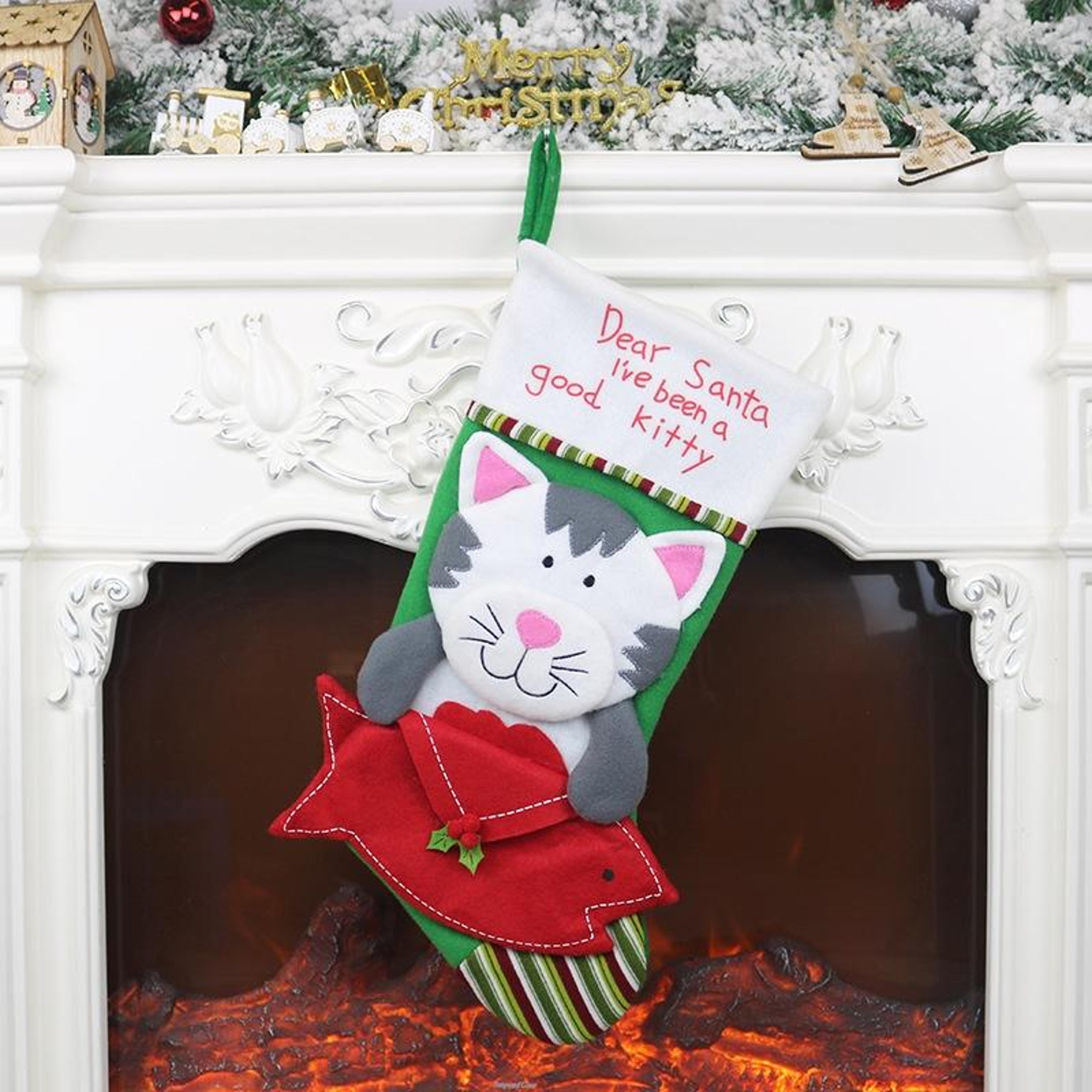 pet christmas hanging christmas gift bag & holiday decoration