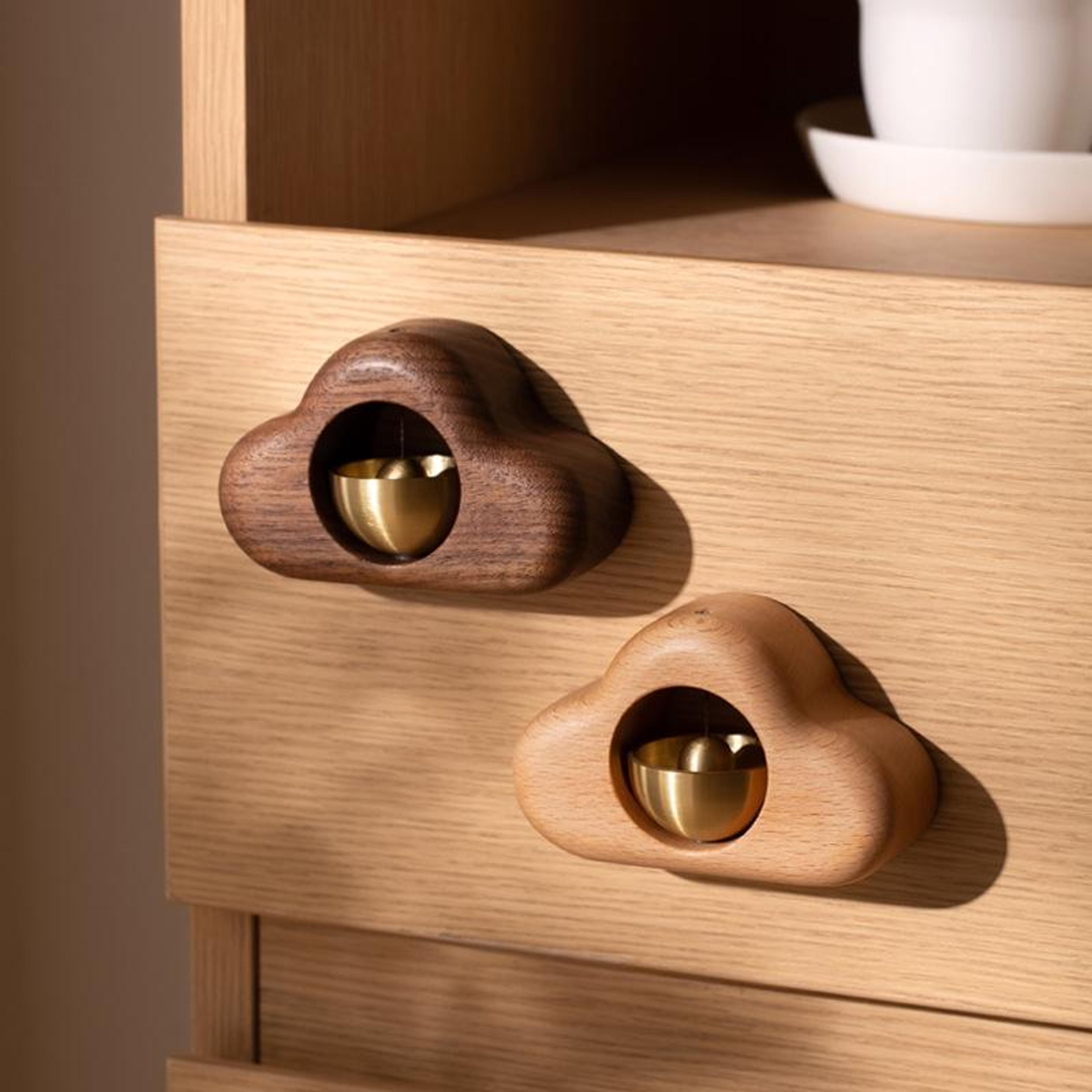 wooden magnetic door chime no-drill entry bell for home, shop and office