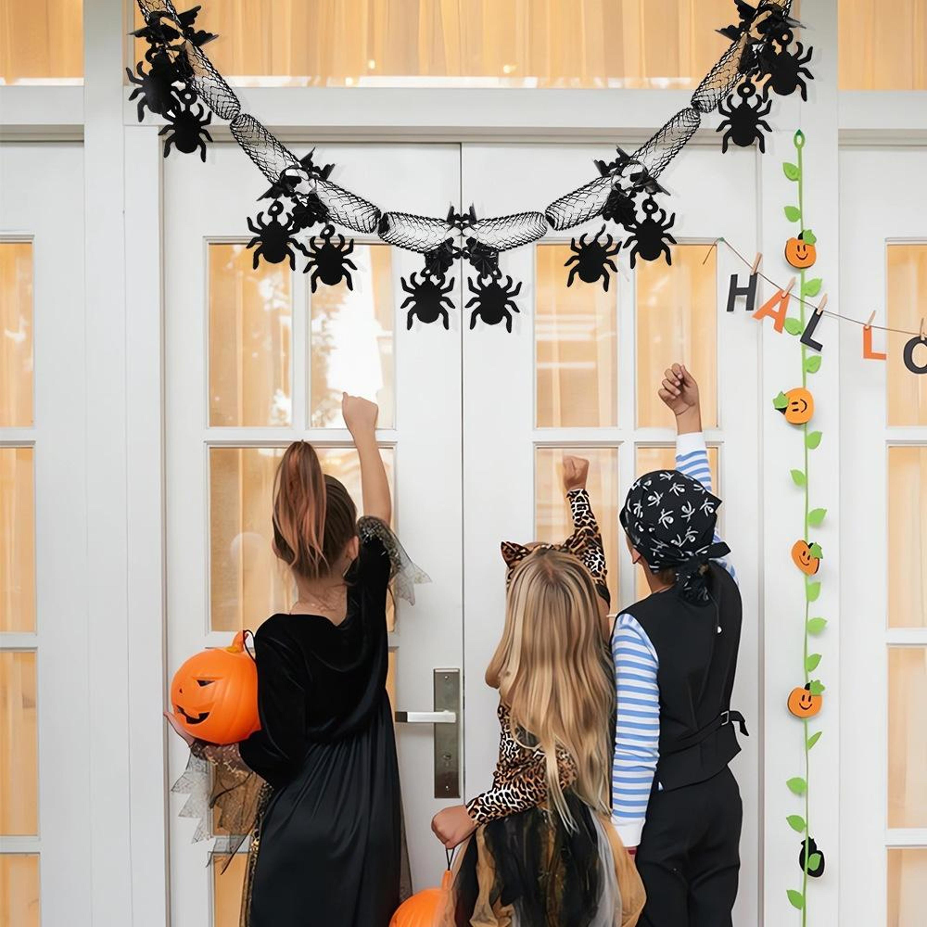3m halloween spider garland honeycomb hanging decoration for parties and home decor