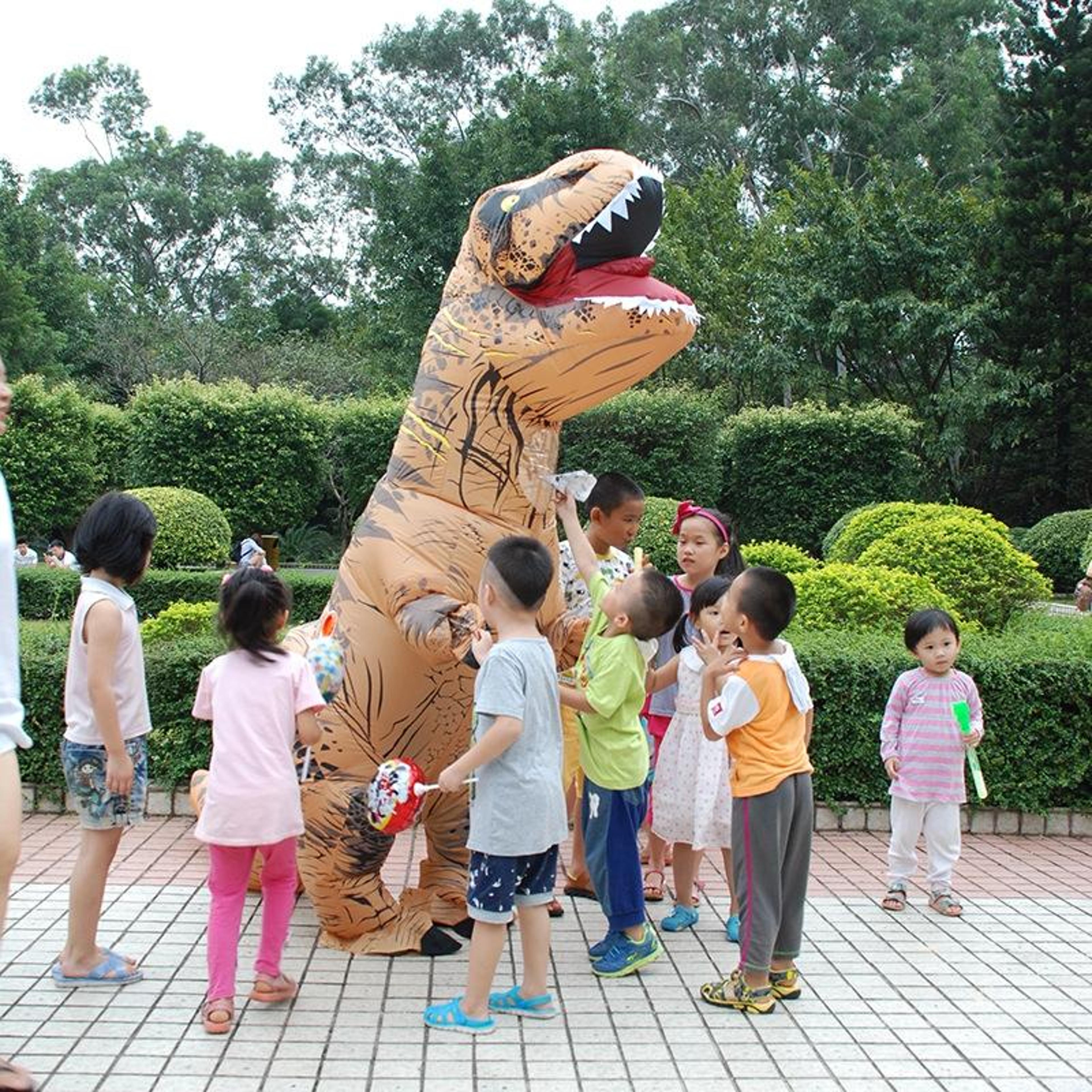 adult inflatable dinosaur costume t-rex halloween costume with fan for parties and cosplay