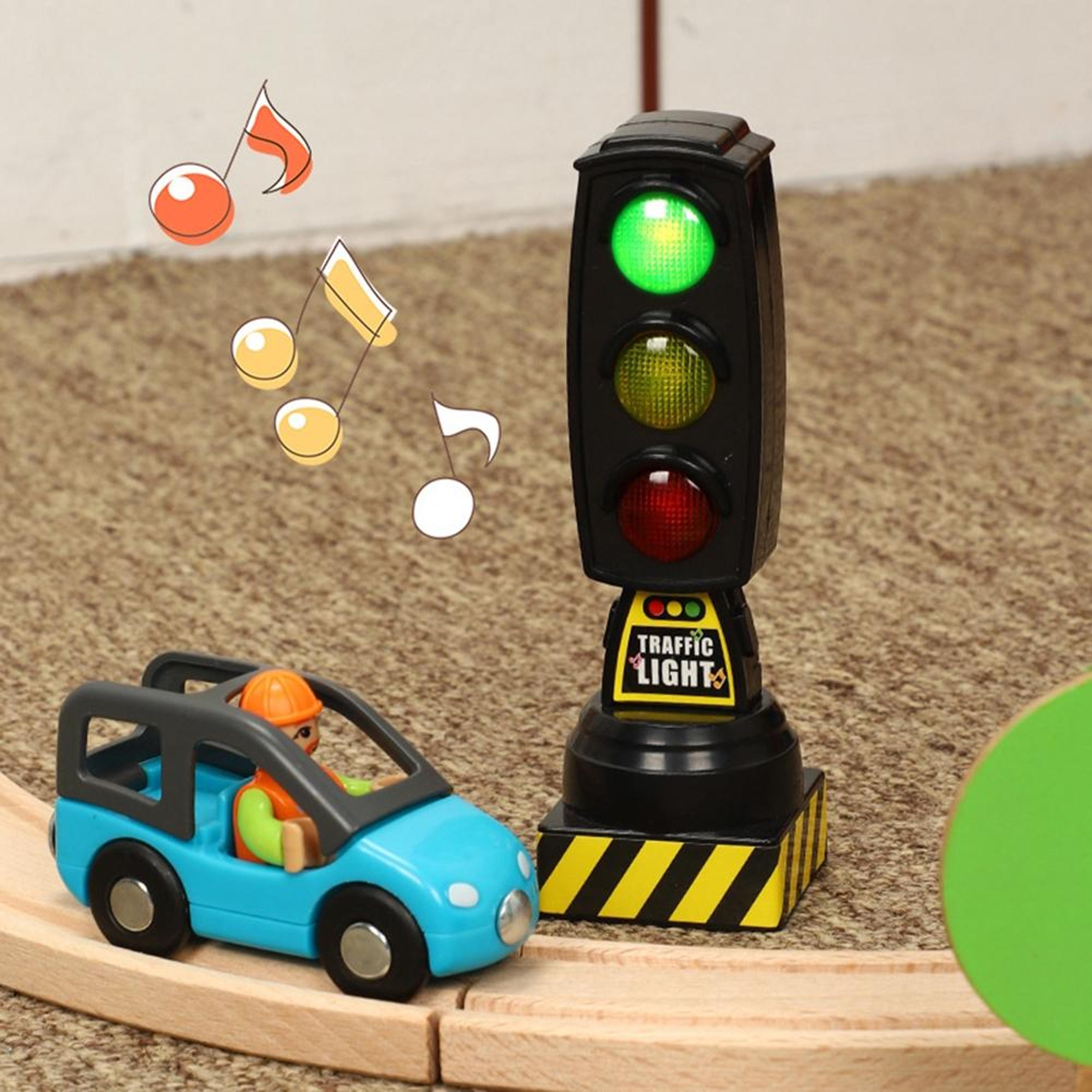 kids traffic light toy with light and sound educational pretend play traffic signal