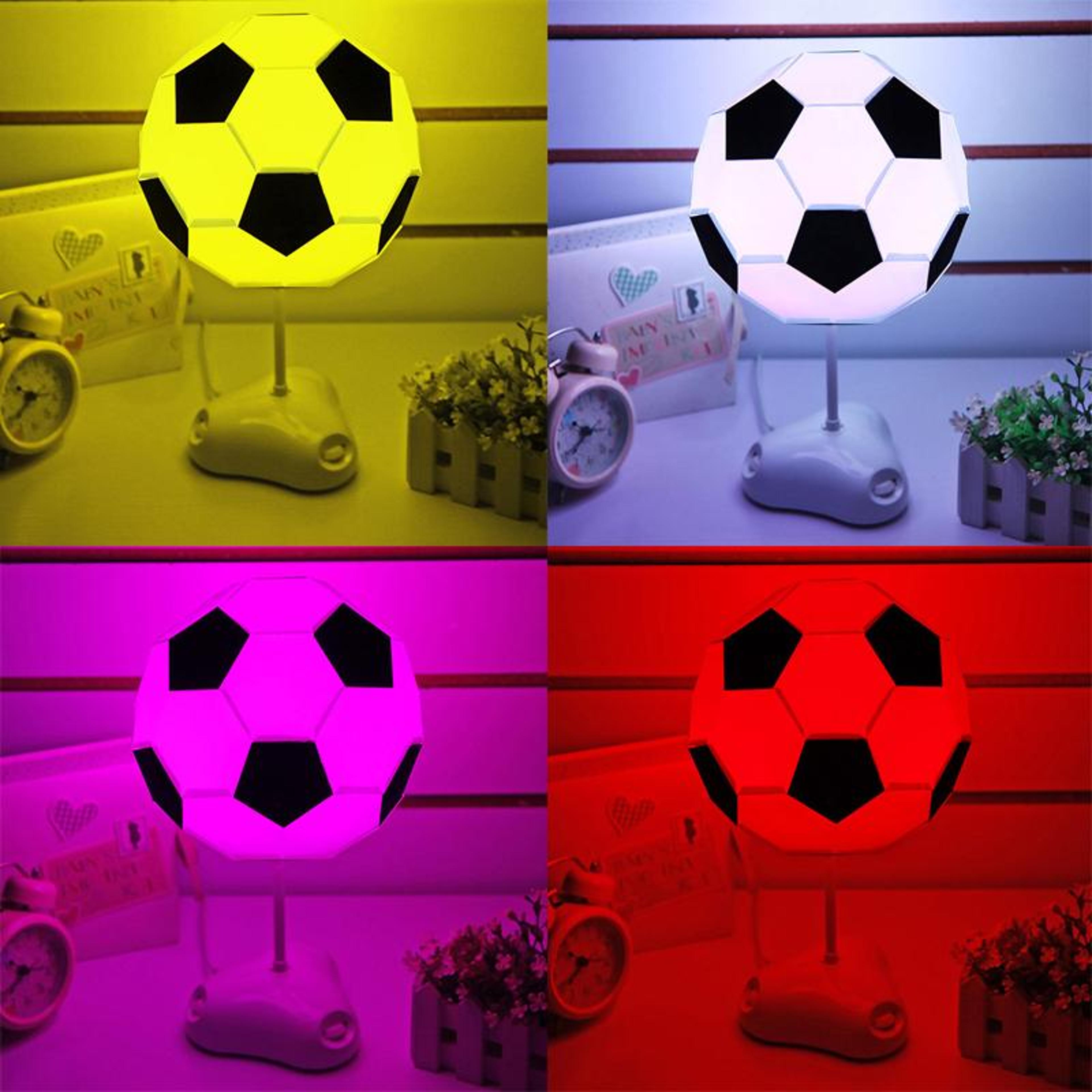 diy football led night light usb color changing soccer ball desk lamp