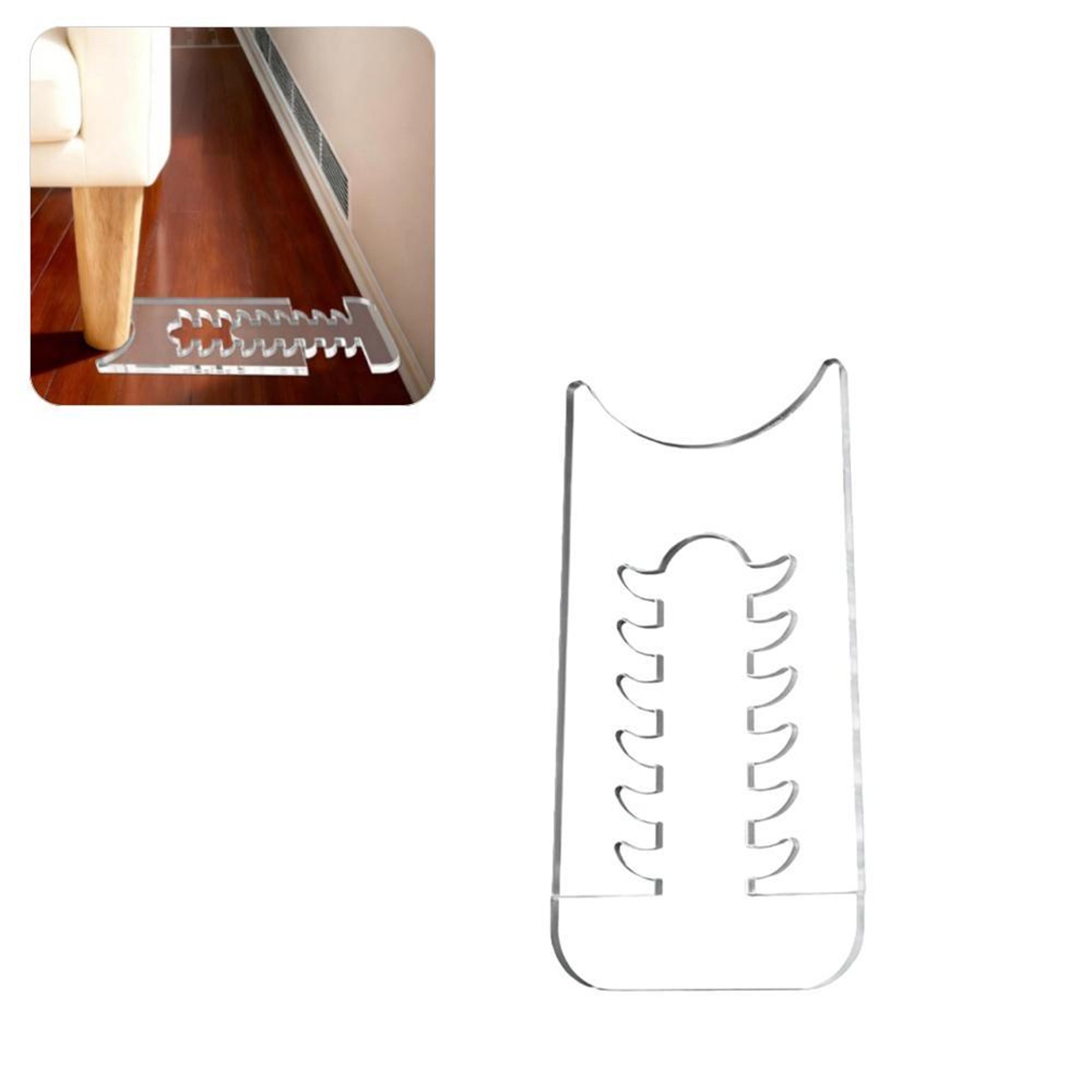 adjustable clear acrylic furniture wall spacer and couch stopper for sofas and beds