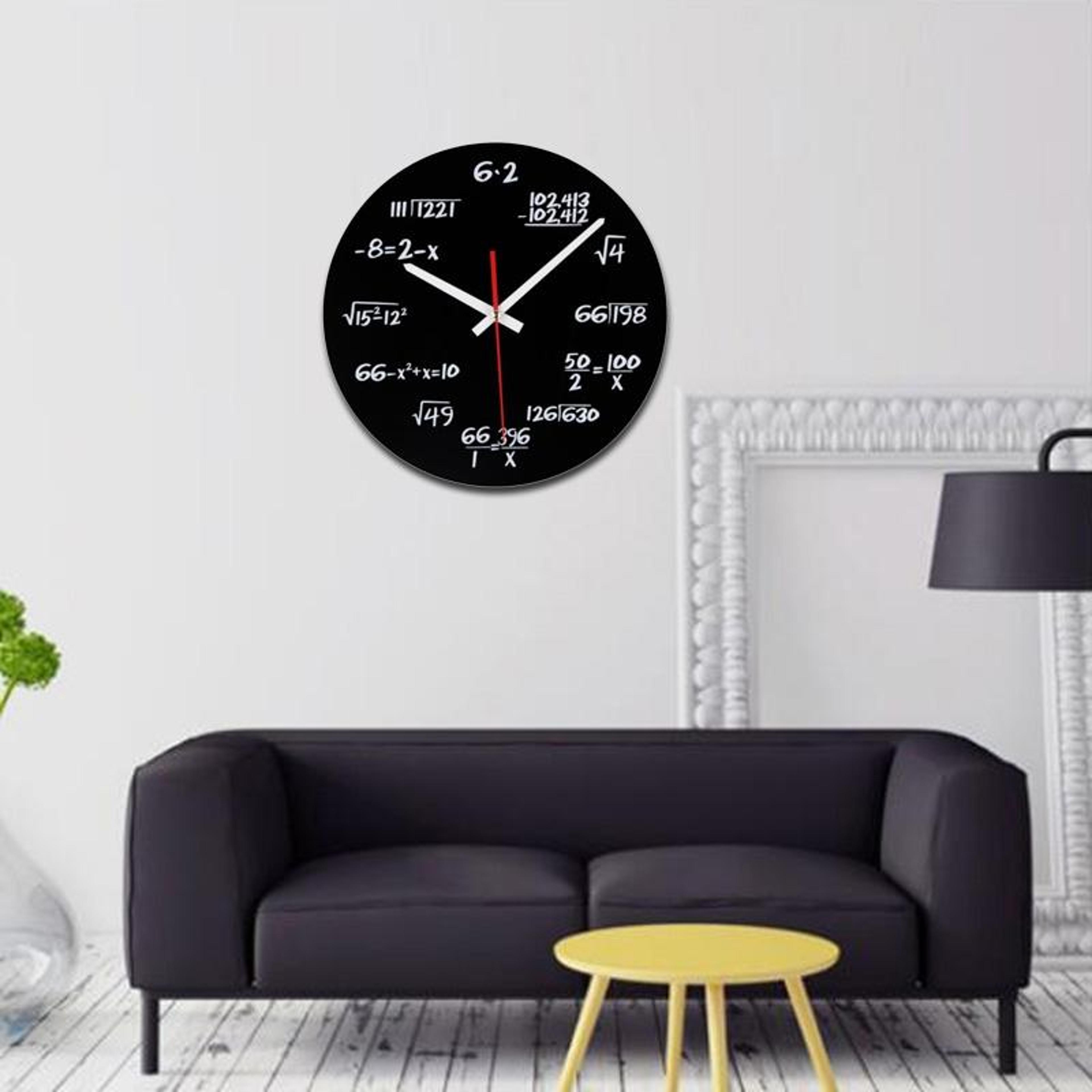 math formula silent wall clock acrylic modern classroom and home decor