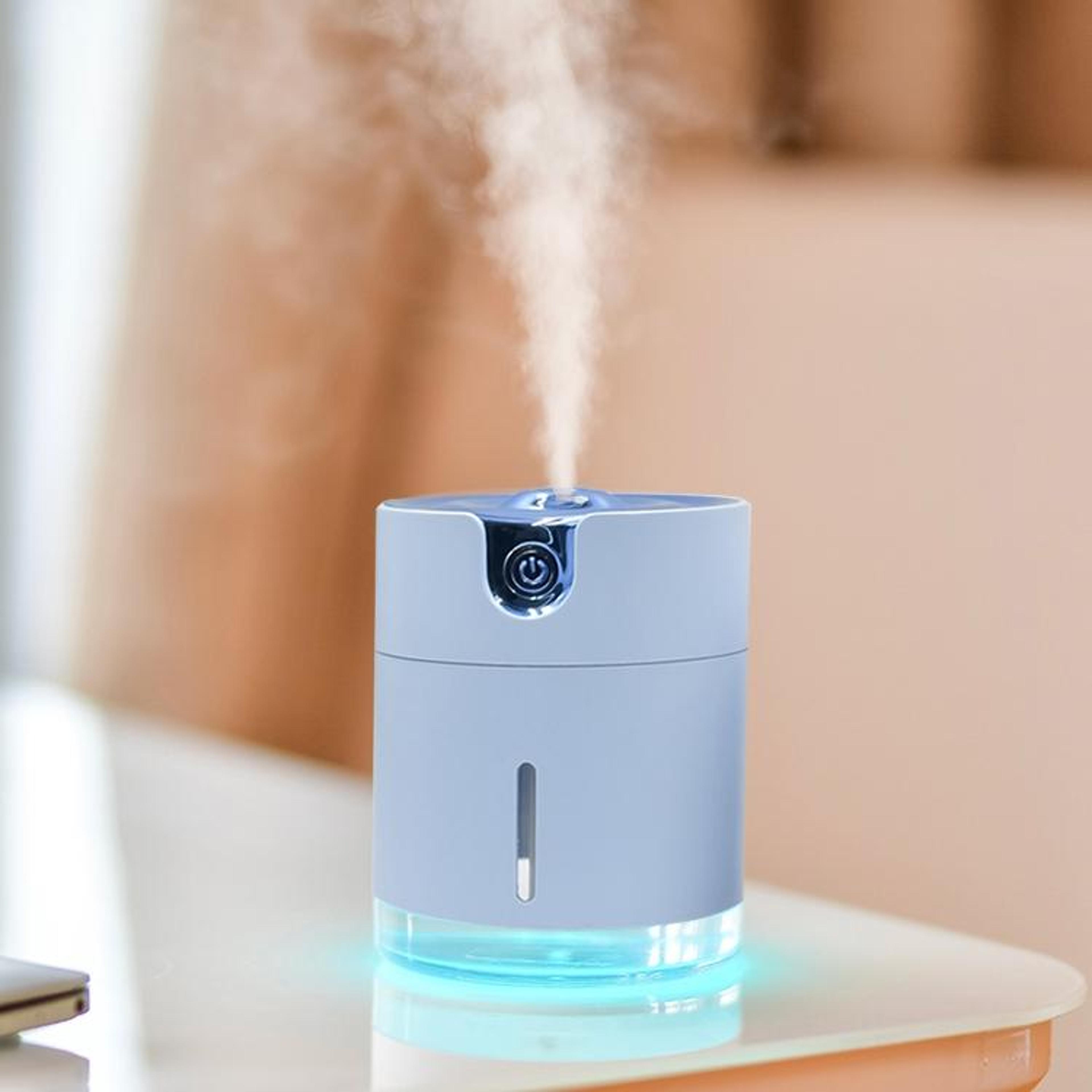 portable humidifier with 300ml tank, usb rechargeable humidifier and colorful night light