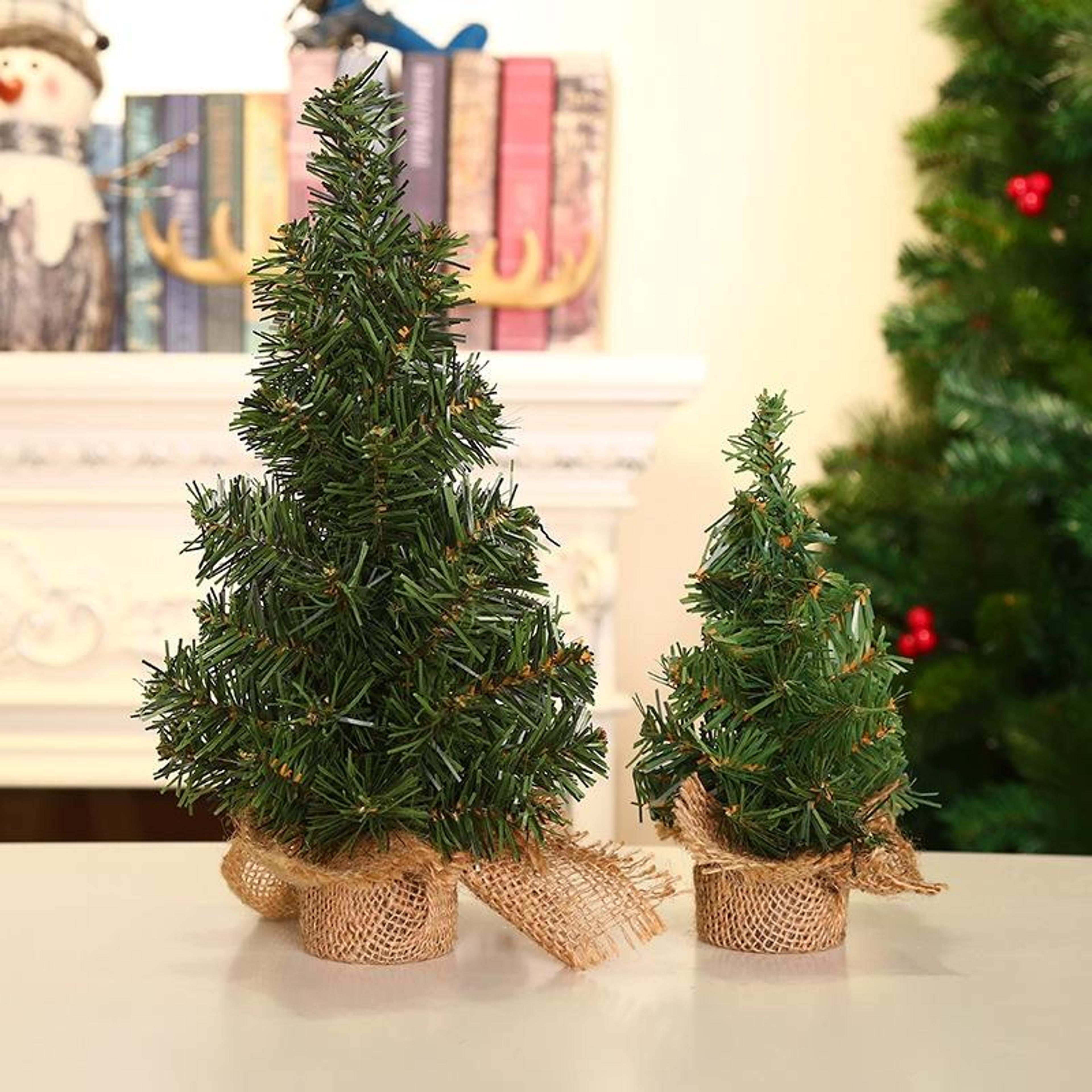 hemp base mini christmas tree tabletop christmas decoration for home and retail displays
