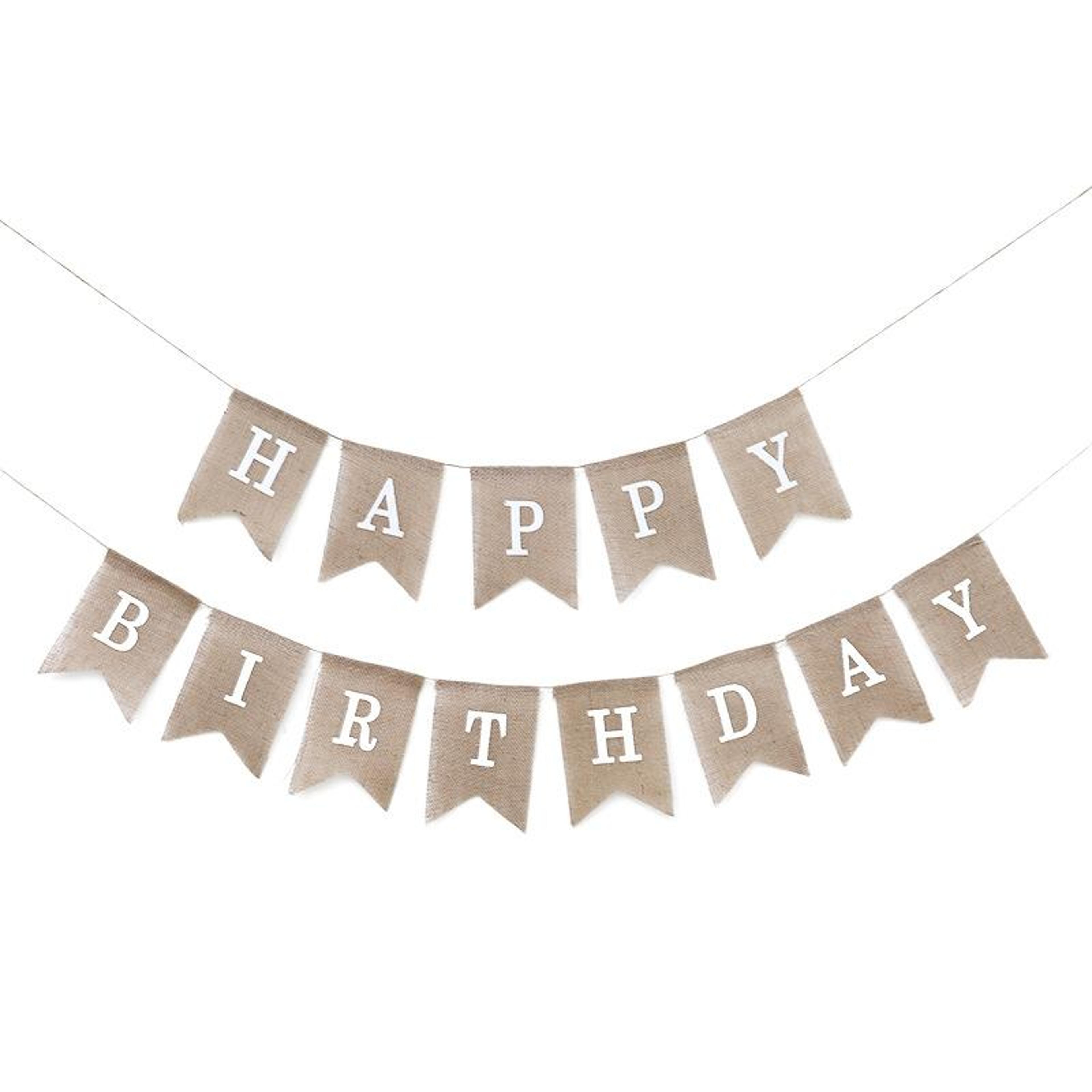 rustic first birthday burlap banner linen swallowtail party bunting